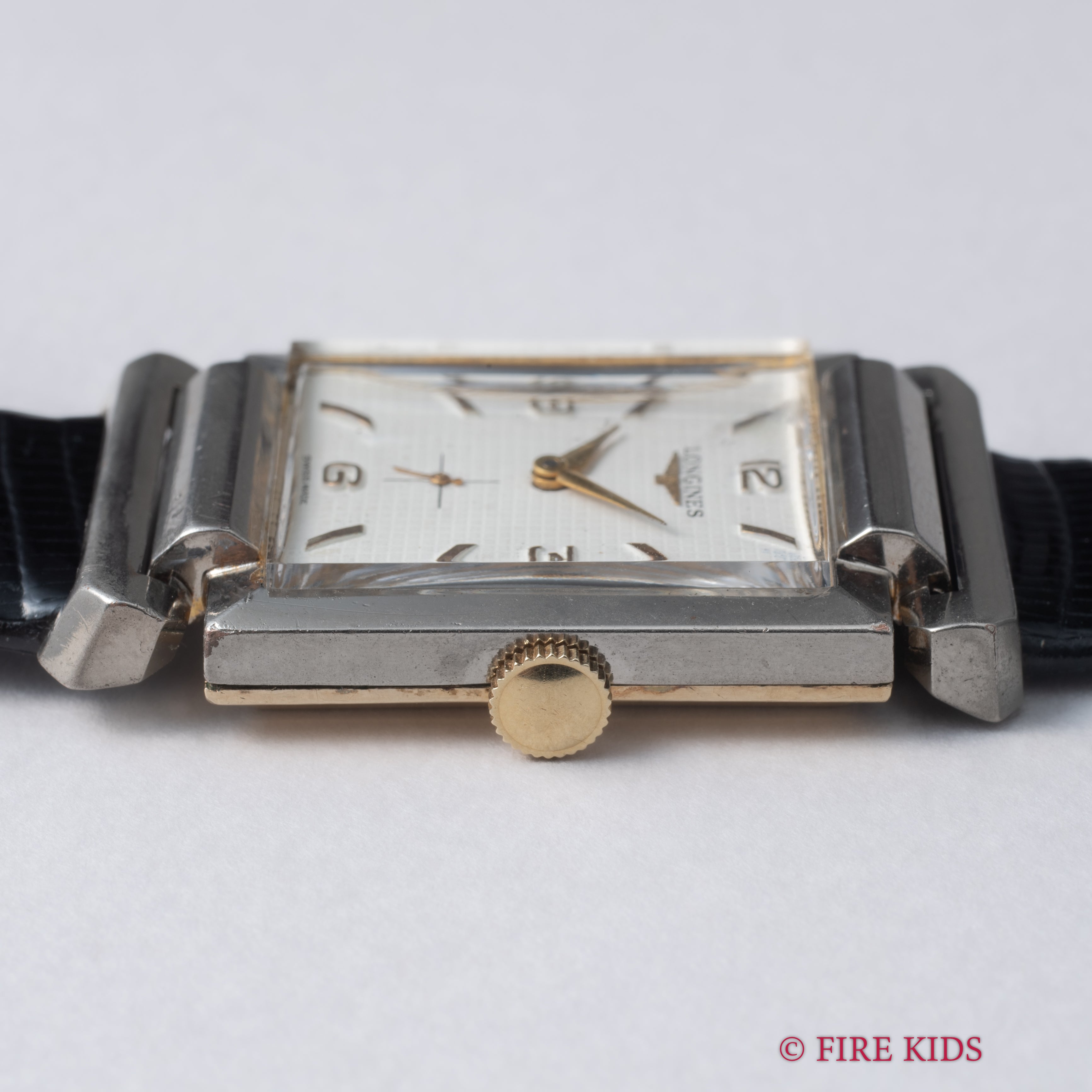 ロンジン スクエア コンビ USケース 1955年製 フレキシブルラグ Cal.9LT