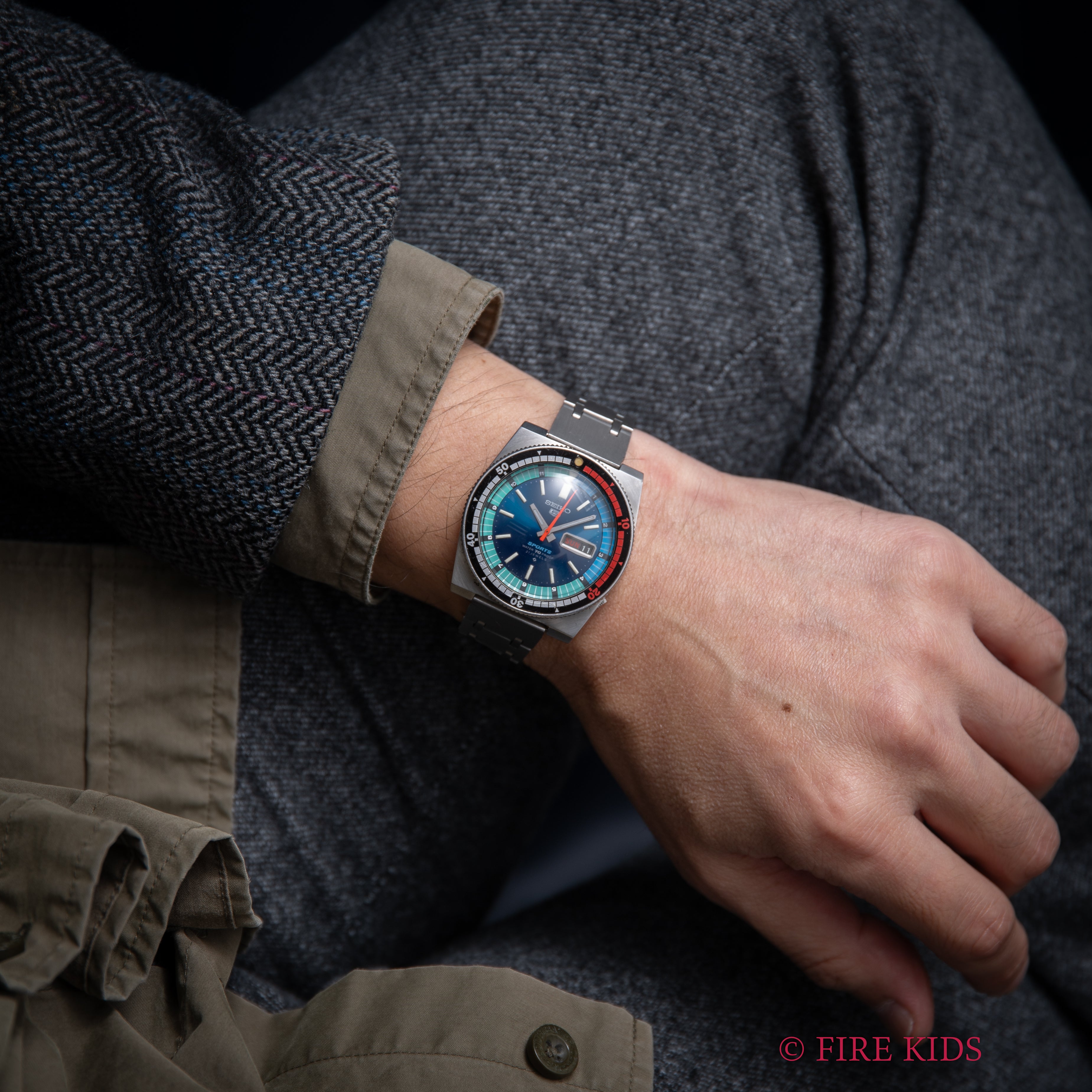 セイコー 5スポーツ Ref.6119-6050 自動巻き 純正ブレス インナー回転ベゼル