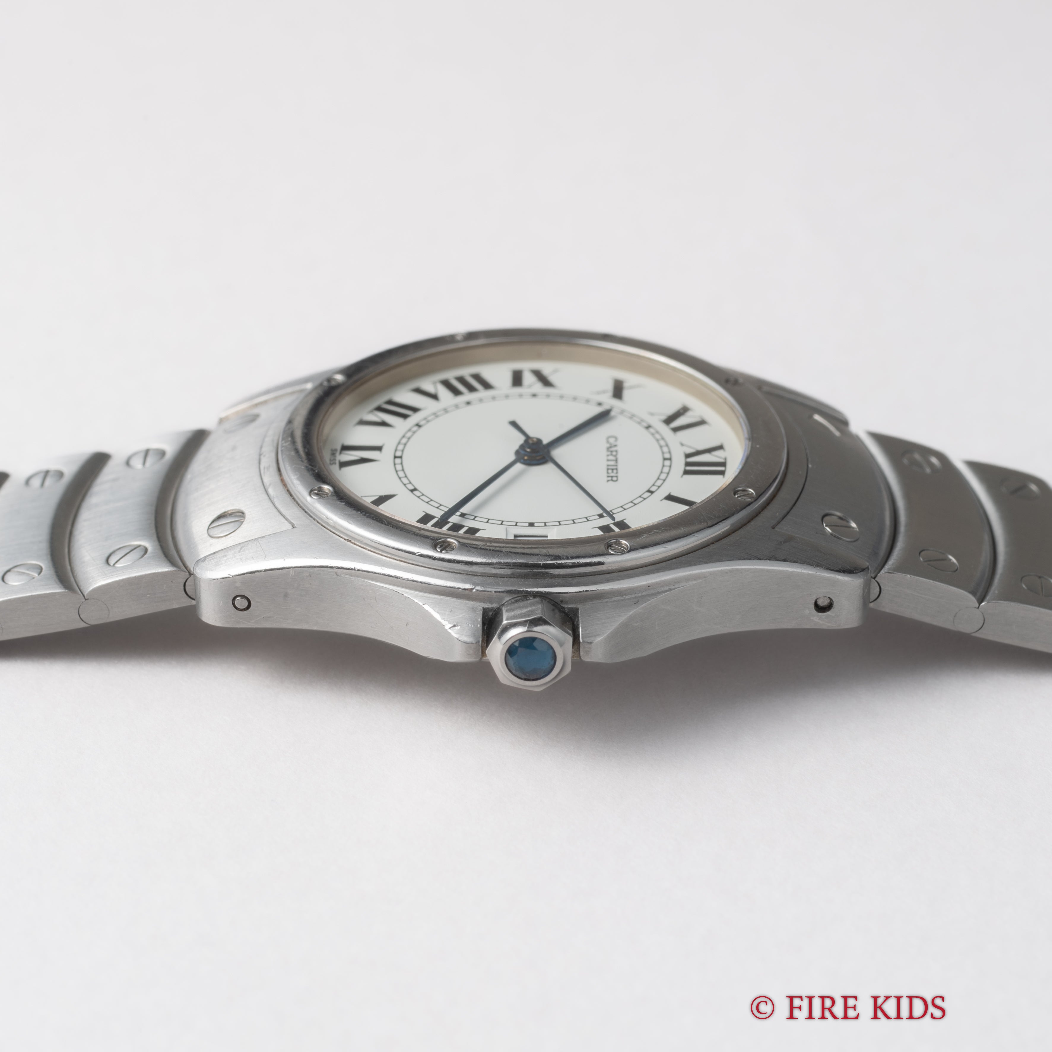 カルティエ サントス ロンド LMサイズ 自動巻き 1990年代製 ホワイトローマンダイヤル