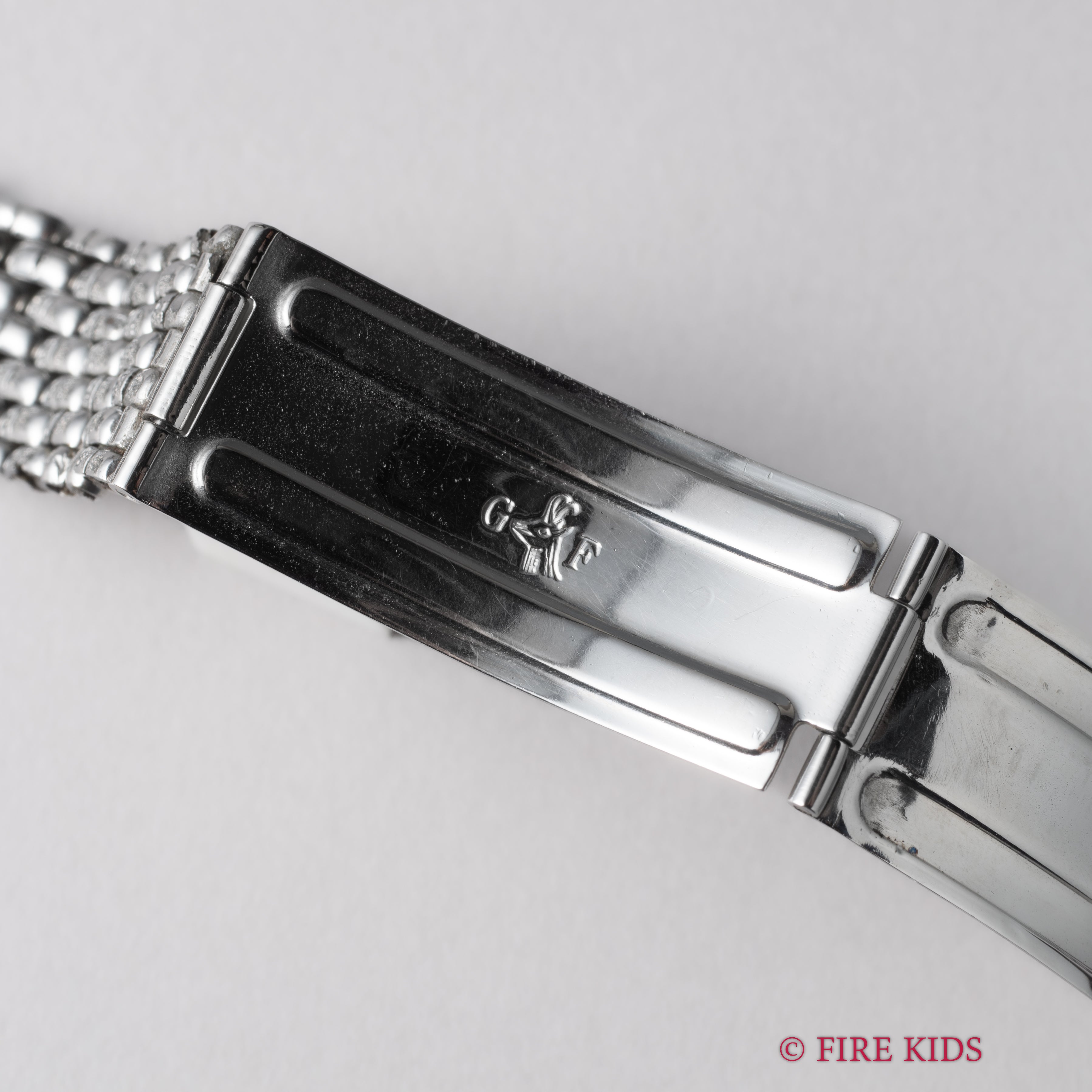 ロレックス バブルバック シェルフーデッド 飛びローマンダイアル 1942年製 ゲイフレアー社ブレス