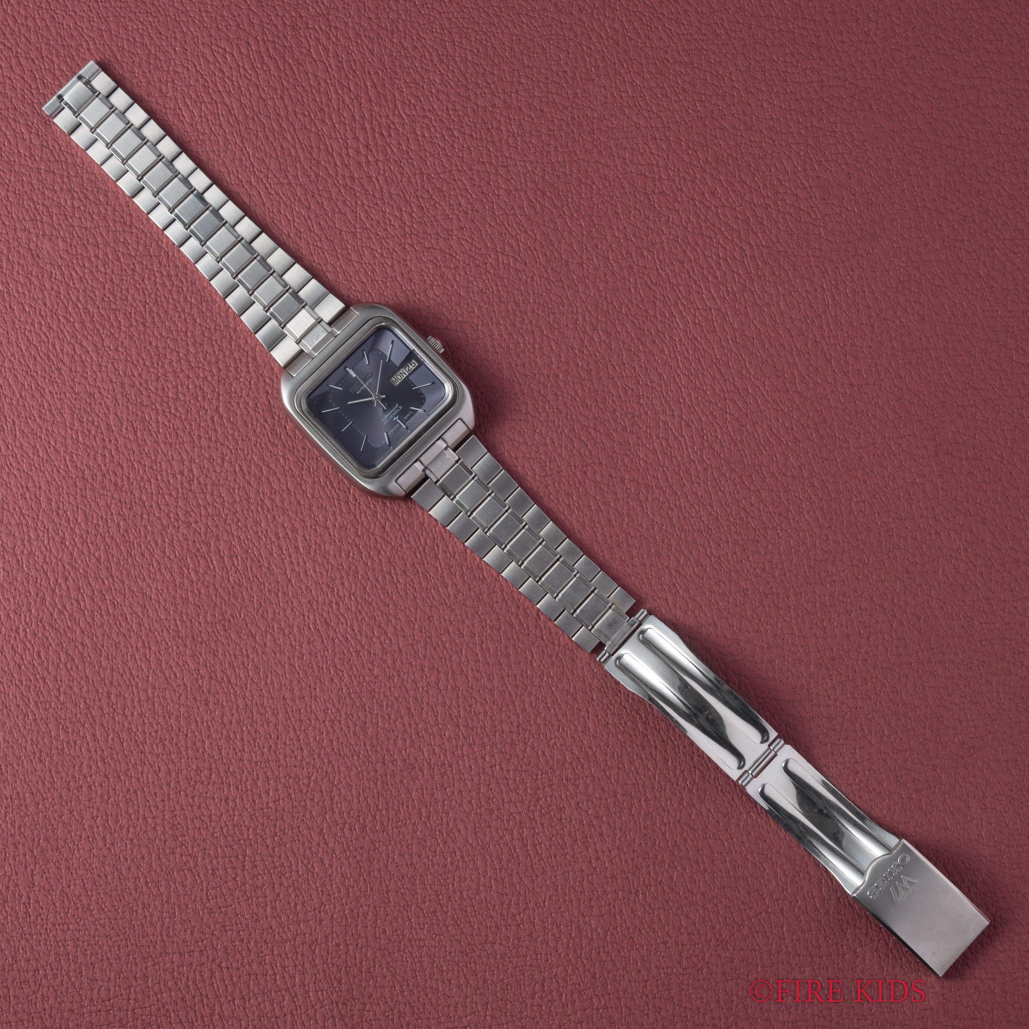 セイコー ロードマチックスペシャル 1971年製 スクエアケース パープルダイアル Ref.5206-5030 純正ブレス付き