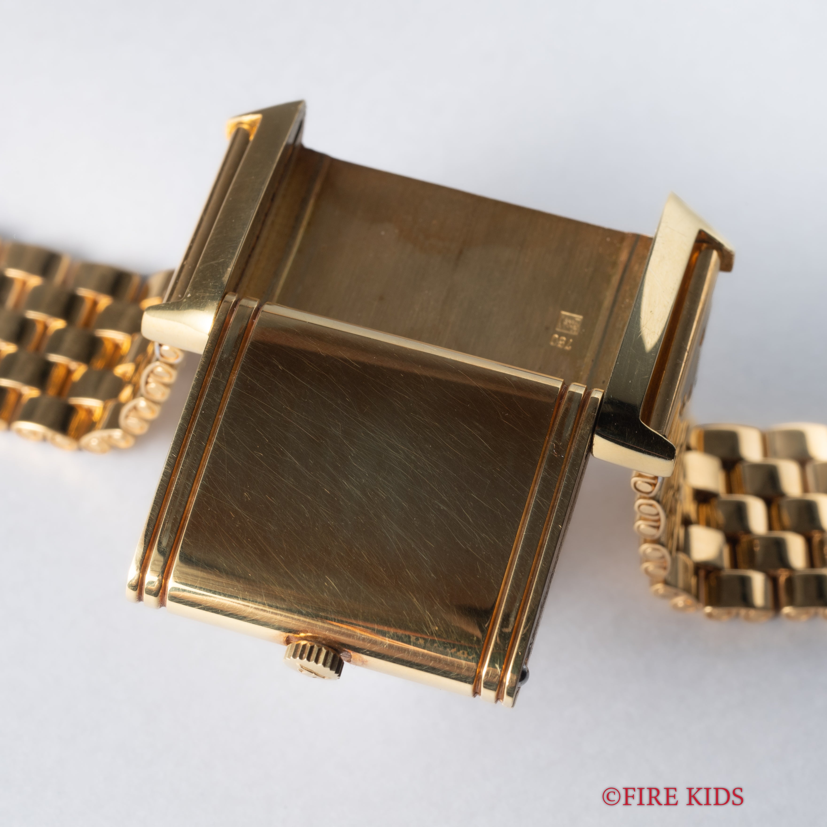 ジャガールクルト レベルソ クラシック モノフェイス Ref.6184 21 1980年代製 18KYG Cal.846 純正尾錠付き