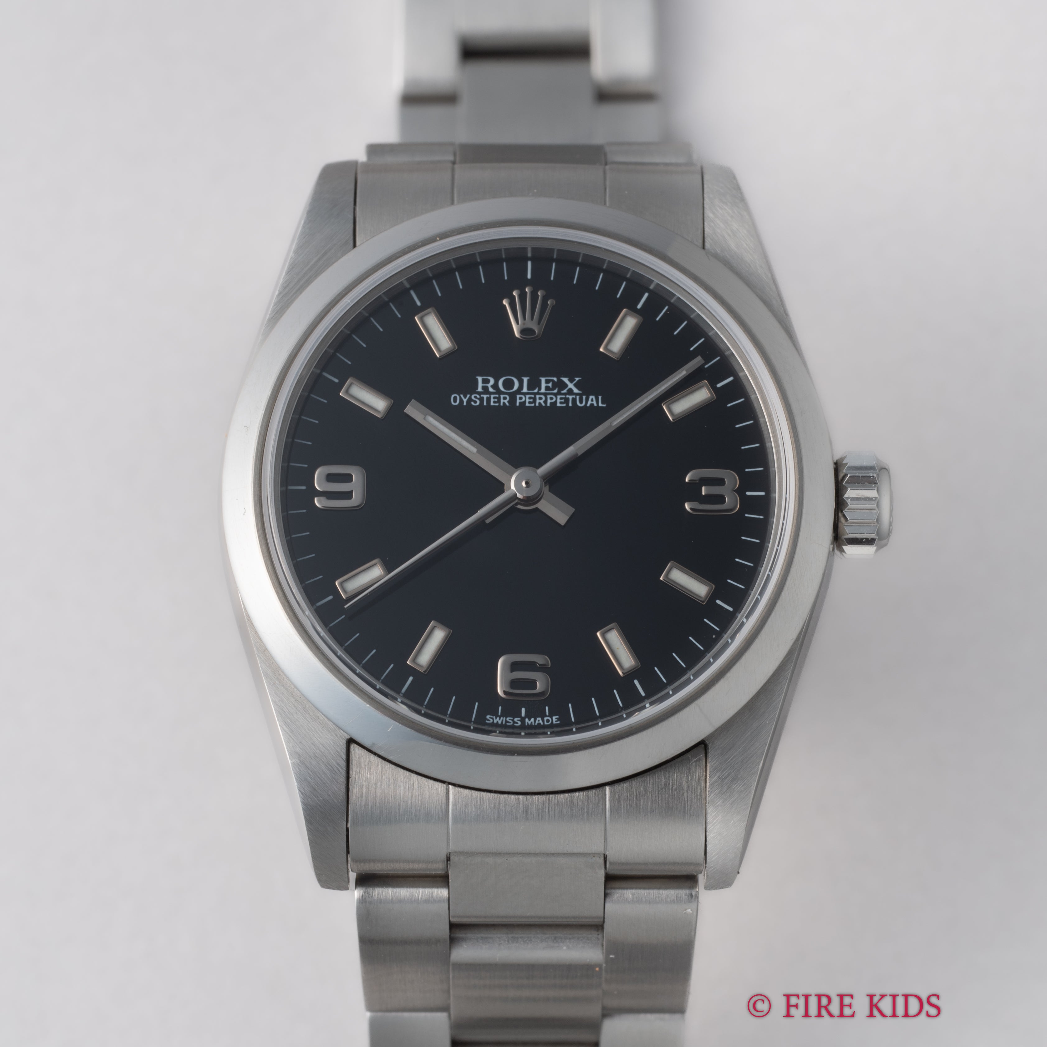 ロレックス 2001年製 オイスターパーペチュアル ボーイズ EX-Ⅰダイヤル Ref.77080 オイスターブレス 箱付