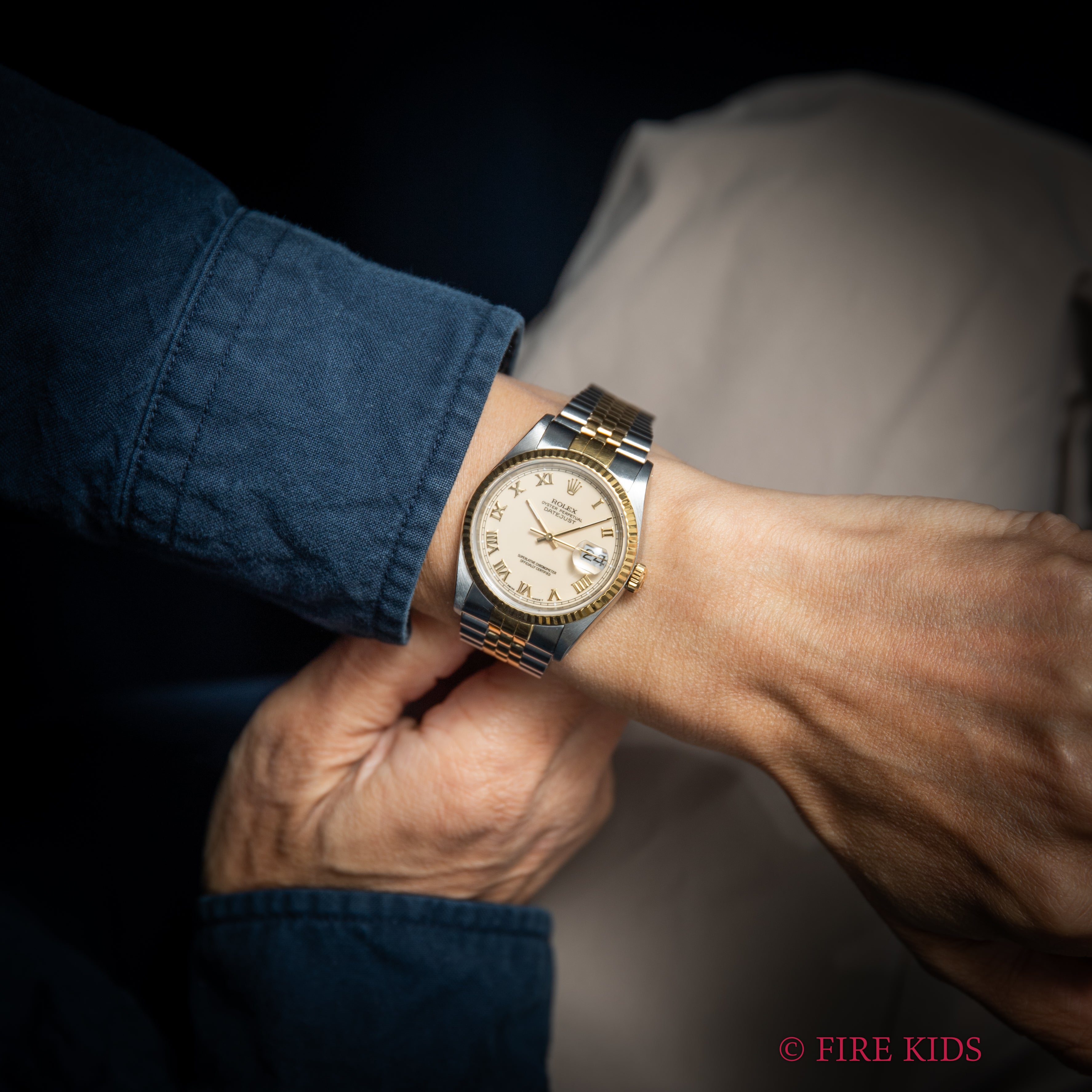 ロレックス デイトジャスト 1900~1991年製 コンビ アイボリーローマン Ref.16233