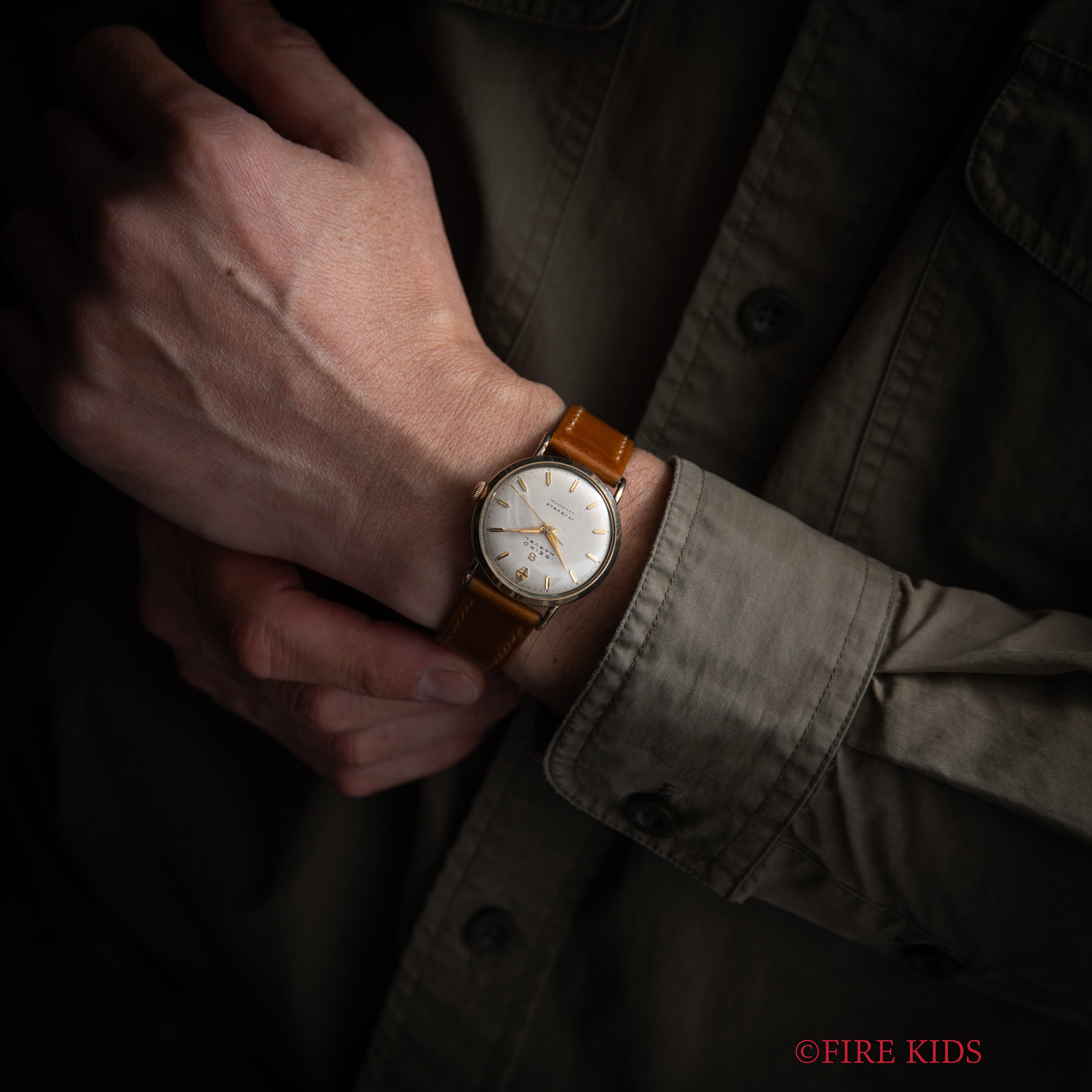 セイコー マーベル 1950年代製 Ref.14010 14金張 タペストリー文字盤  手巻き