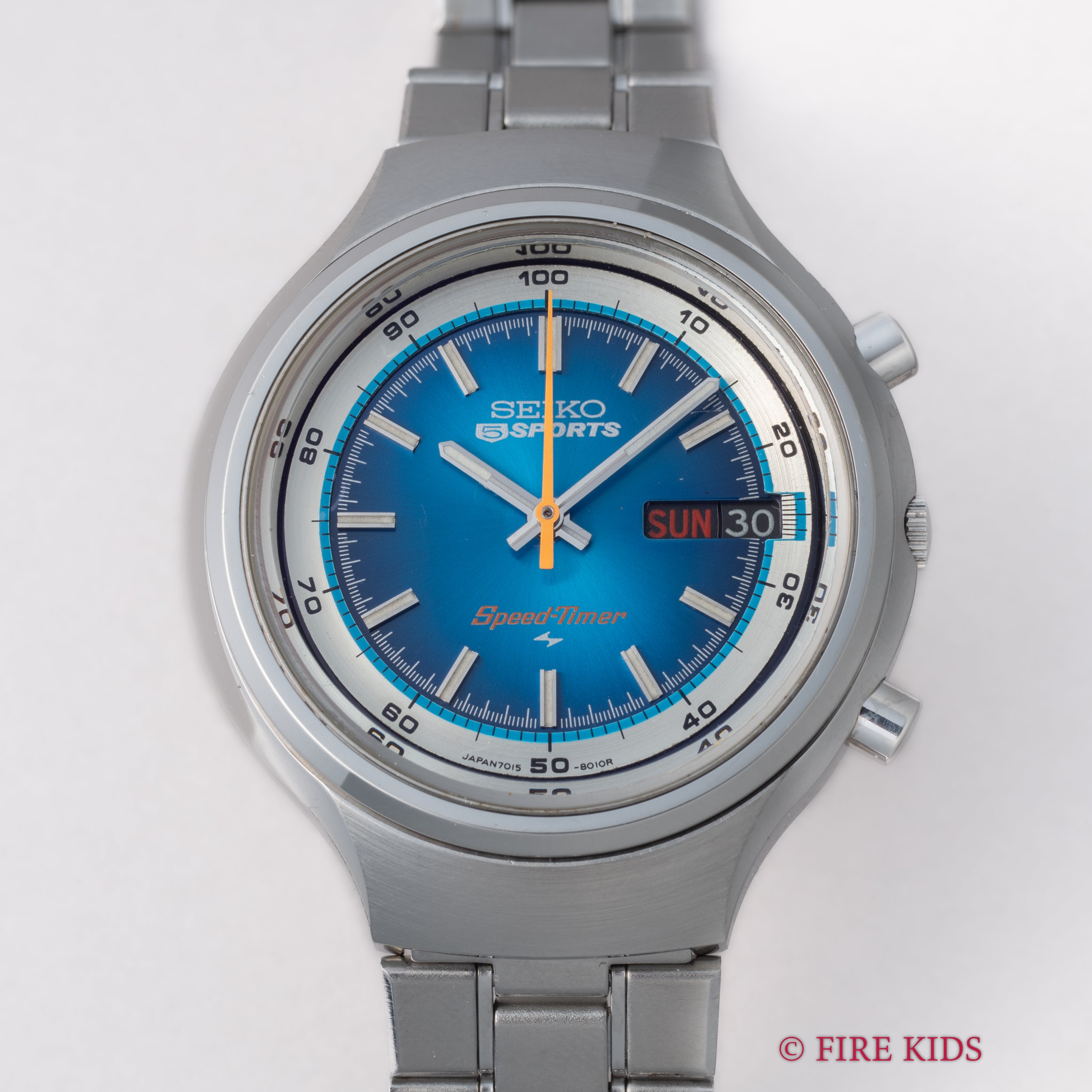 セイコー 5スポーツ スピードタイマー 自動巻き 7015-8000 1973年製 純正ブレス付き