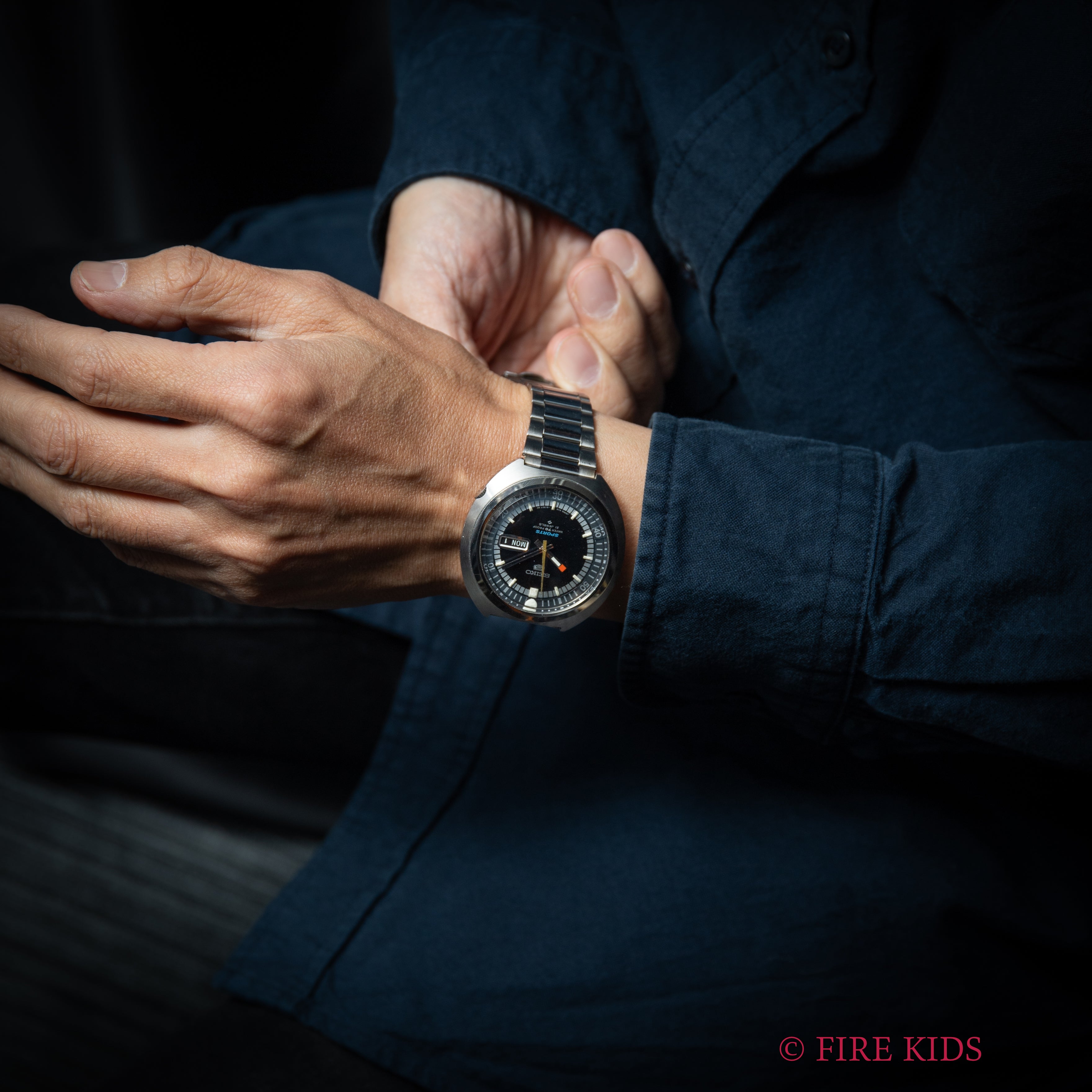 セイコー 5スポーツ 1969年製 Ref.6119-7160 UFO 自動巻き 純正ブレス付き 美品