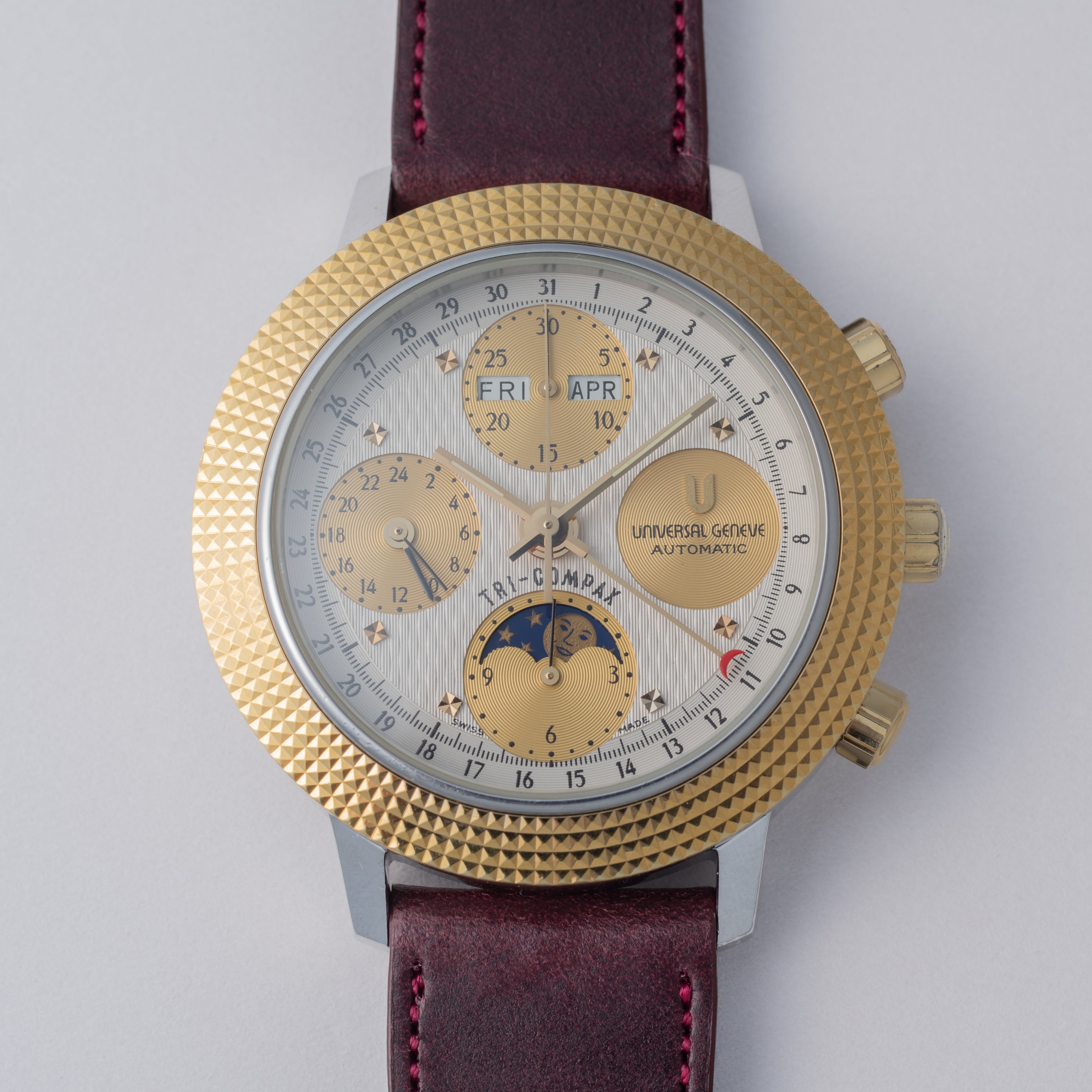 ユニバーサルジュネーブ トリコンパックス Ref.699.104 紳士用 自動巻 K18 コンビ - メンズ腕時計