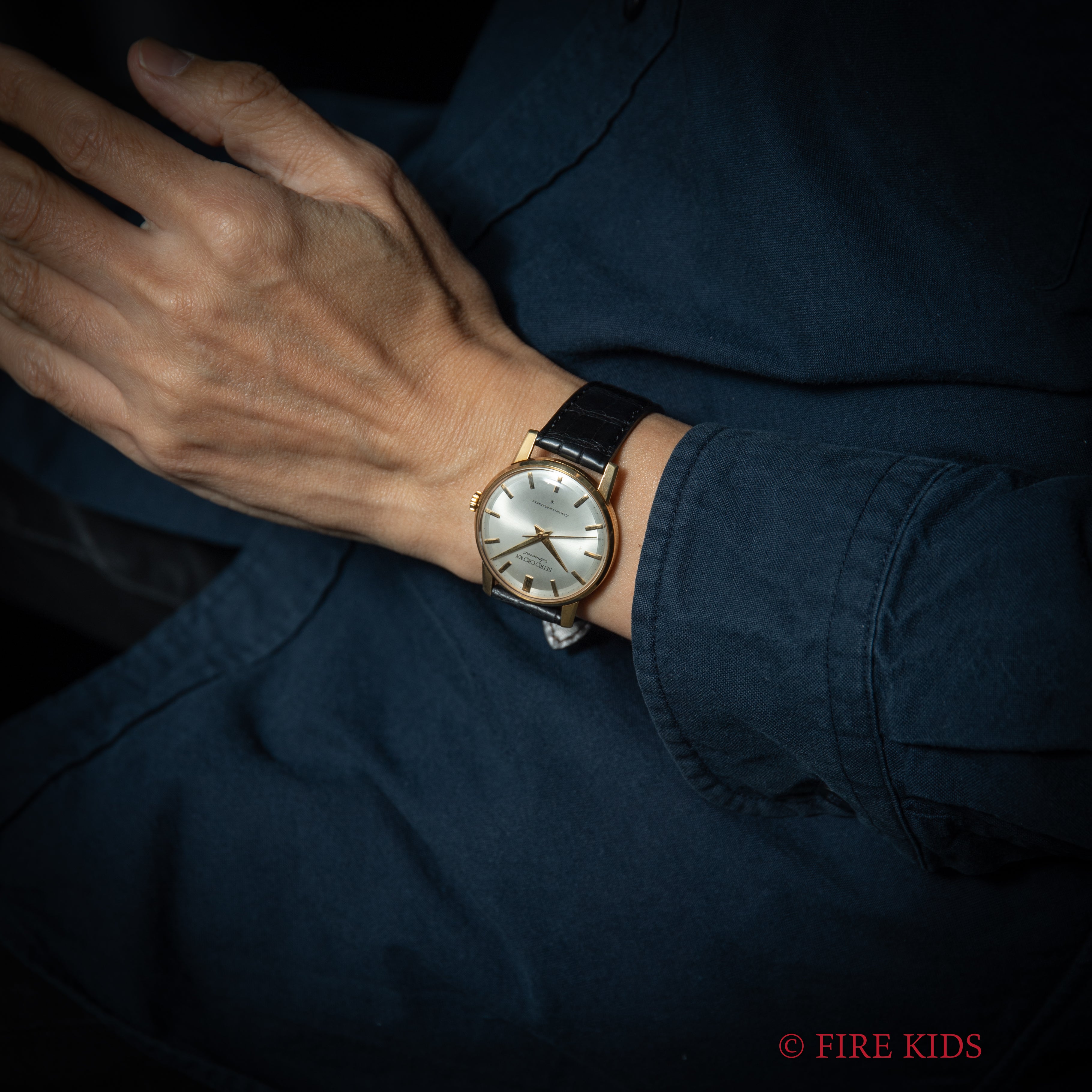 セイコー クラウン18金無垢ケース 1963年製 手巻き AD文字盤