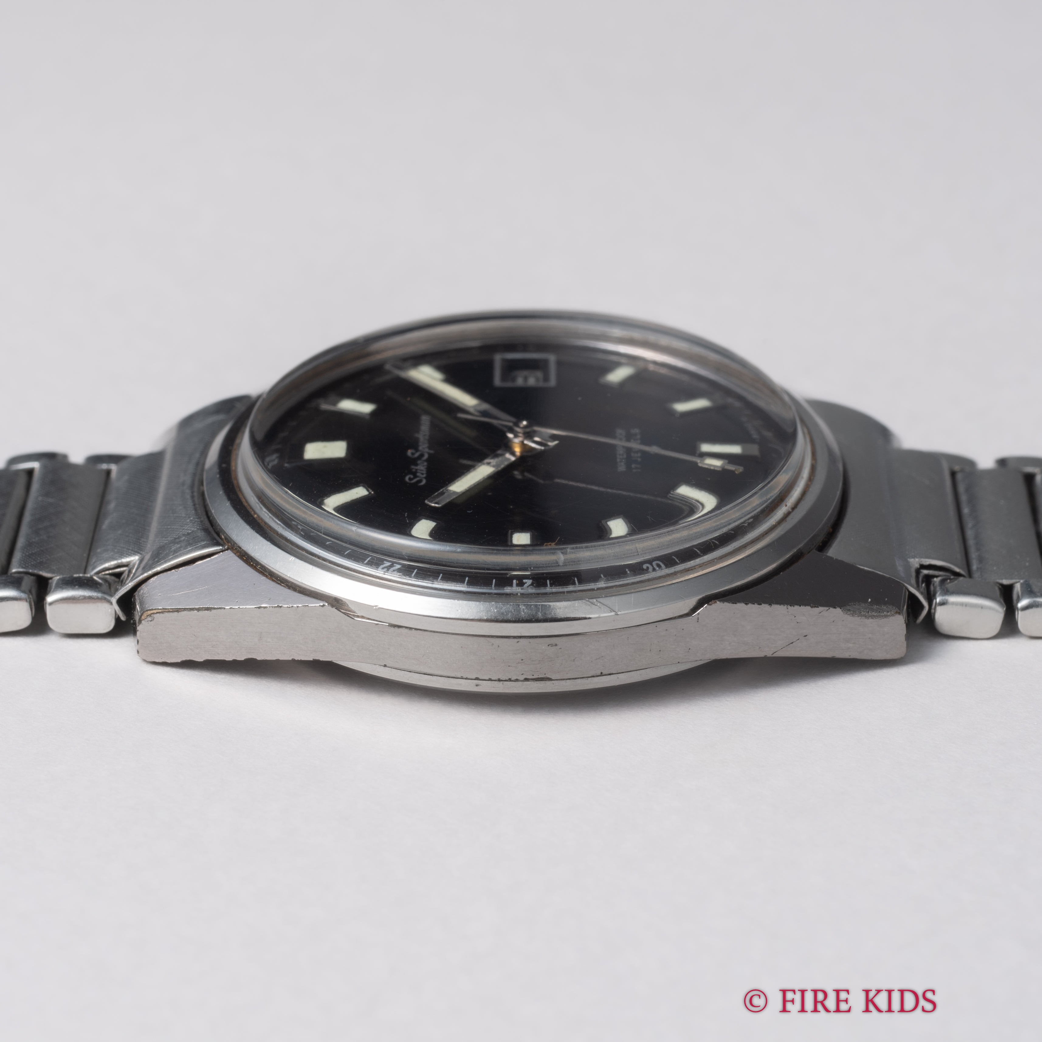 セイコー スポーツマン ブラックミラー文字盤 1968年製 Ref.6602-9982 手巻 純正ステンレスブレス