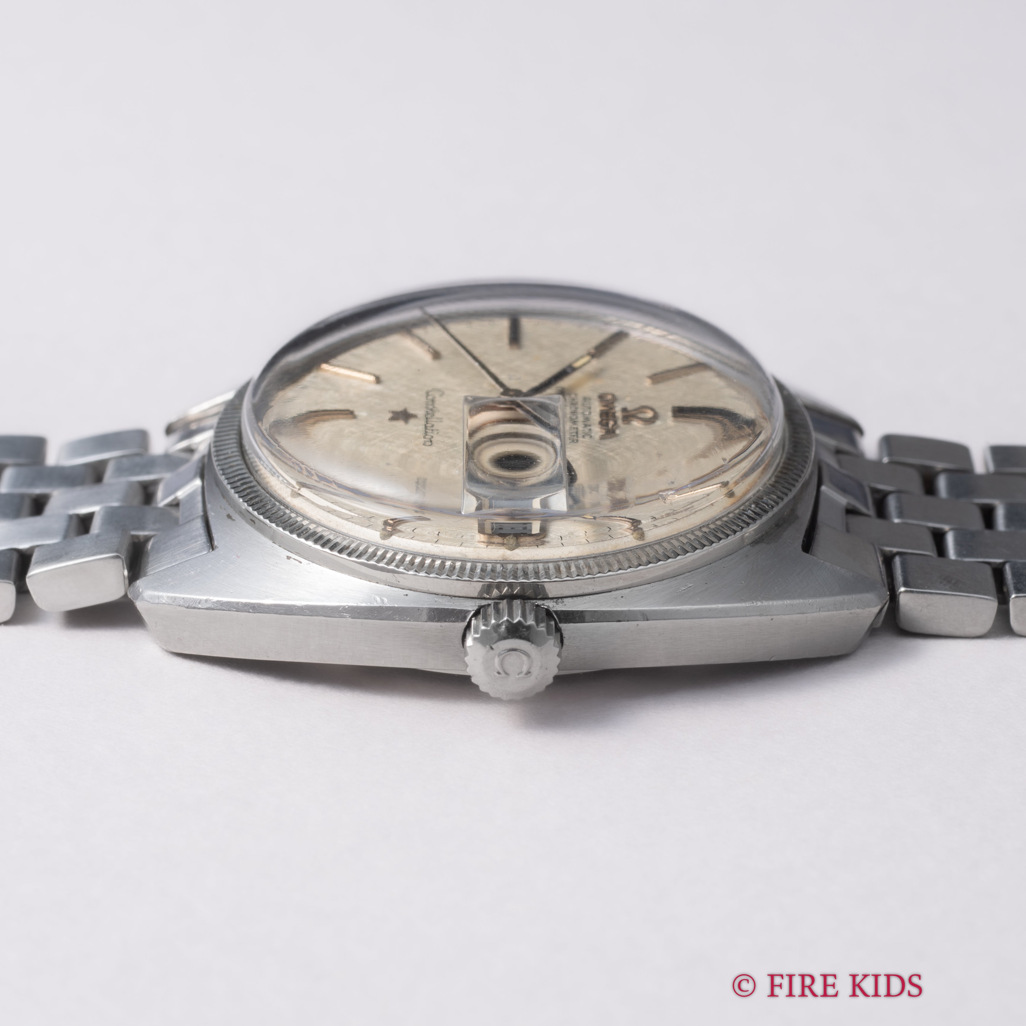 オメガ コンステレーション ジェンタ 1969年製 Ref.168.029 リネンダイヤル WGコインエッジベゼル 純正ブレス