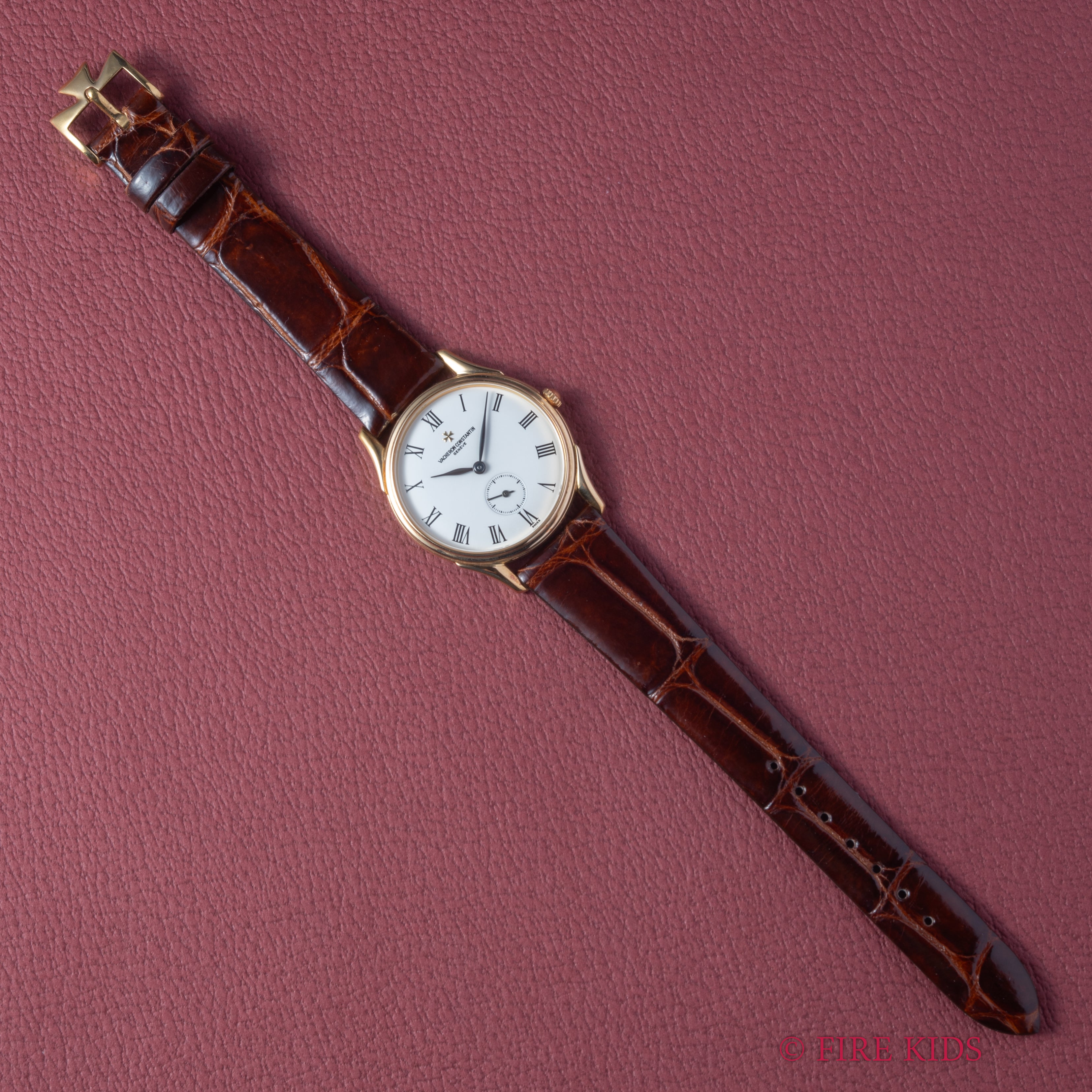 ヴァシュロン・コンスタンタン クラシックジュビリー 1990年代製 手巻き 18金無垢イエローゴールド 純正金無垢尾錠、純正革ベルト付き