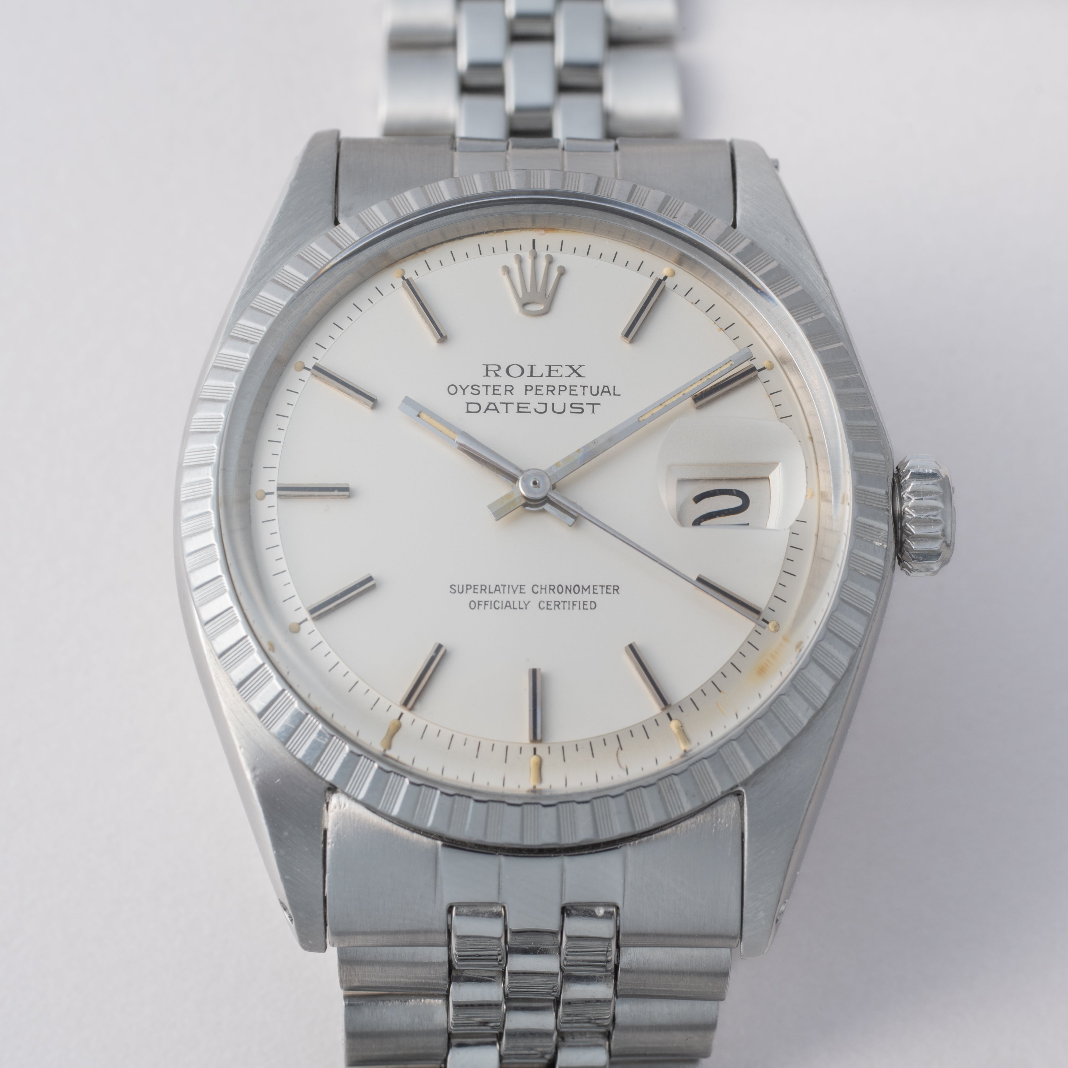 ロレックス デイトジャスト 1971年製 Ref.1603 エングレーブドベゼル シルバーダイヤル