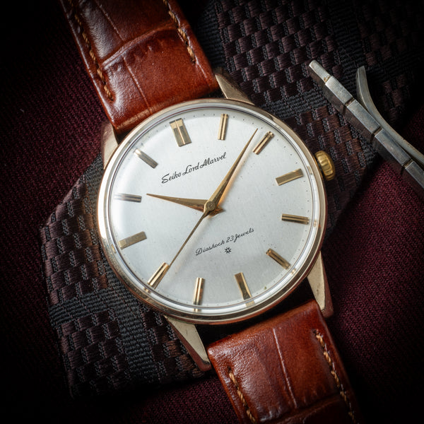 セイコー　seiko マーベル　　金メッキ　19ジュエル　手巻き セイコー ロードマーベル 1961年製 手巻き 14金張り