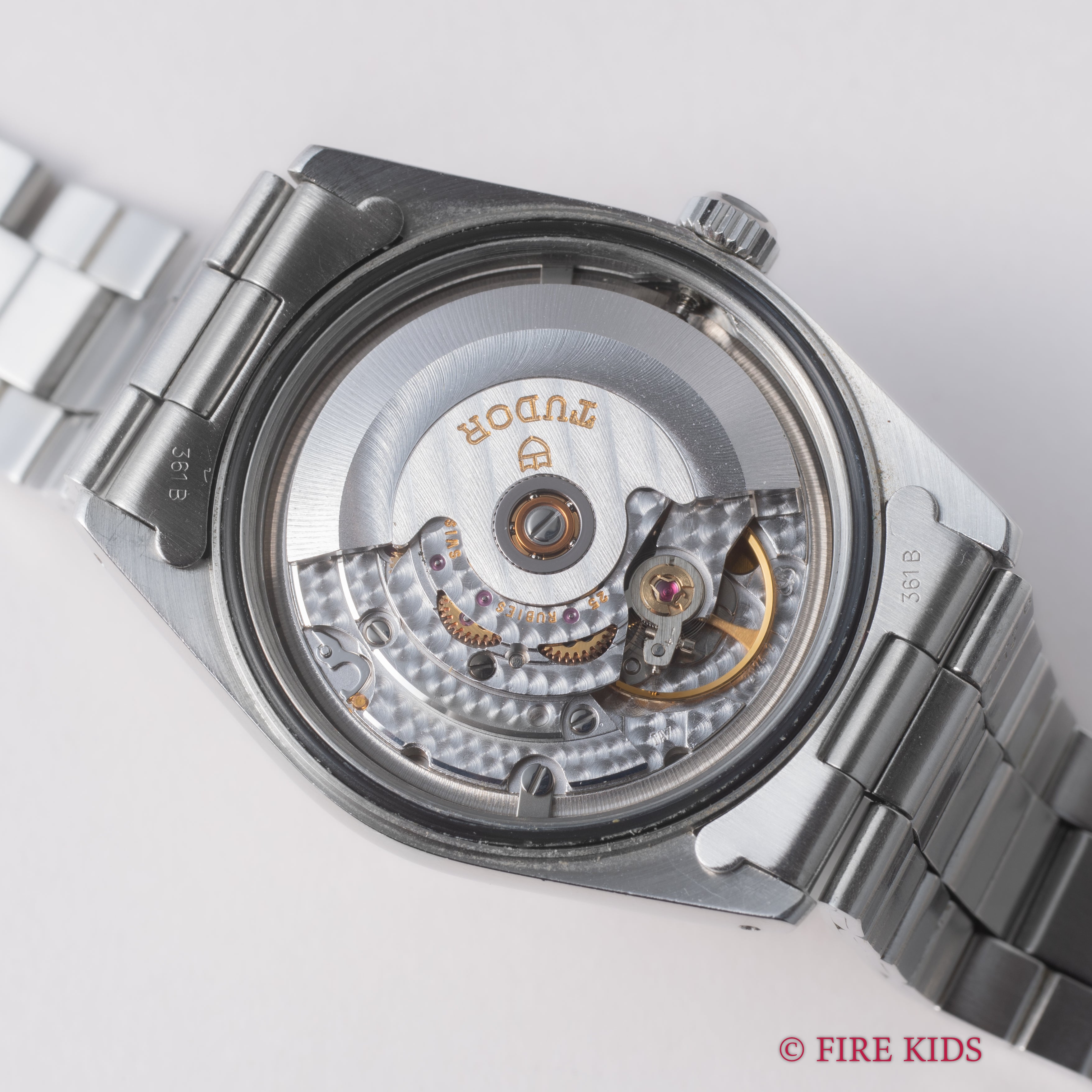 チューダー プリンスデイト 1997年製 ブラックアラビアダイヤル 王冠リューズ 純正ステンレスブレス