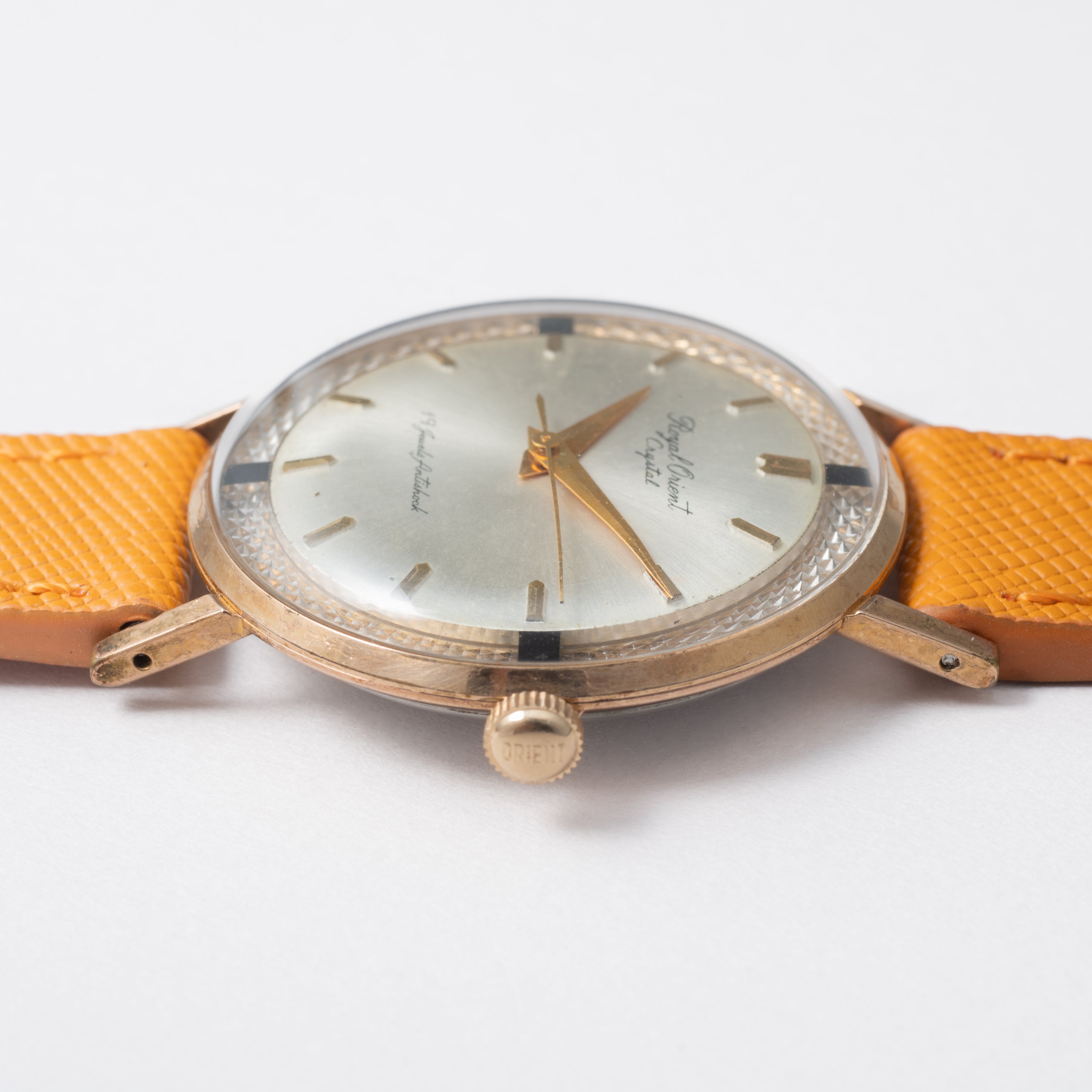 ロイヤルオリエント クリスタル 19石 1958年～1959年製 Ref.T92420 薄型手巻き式 金張り