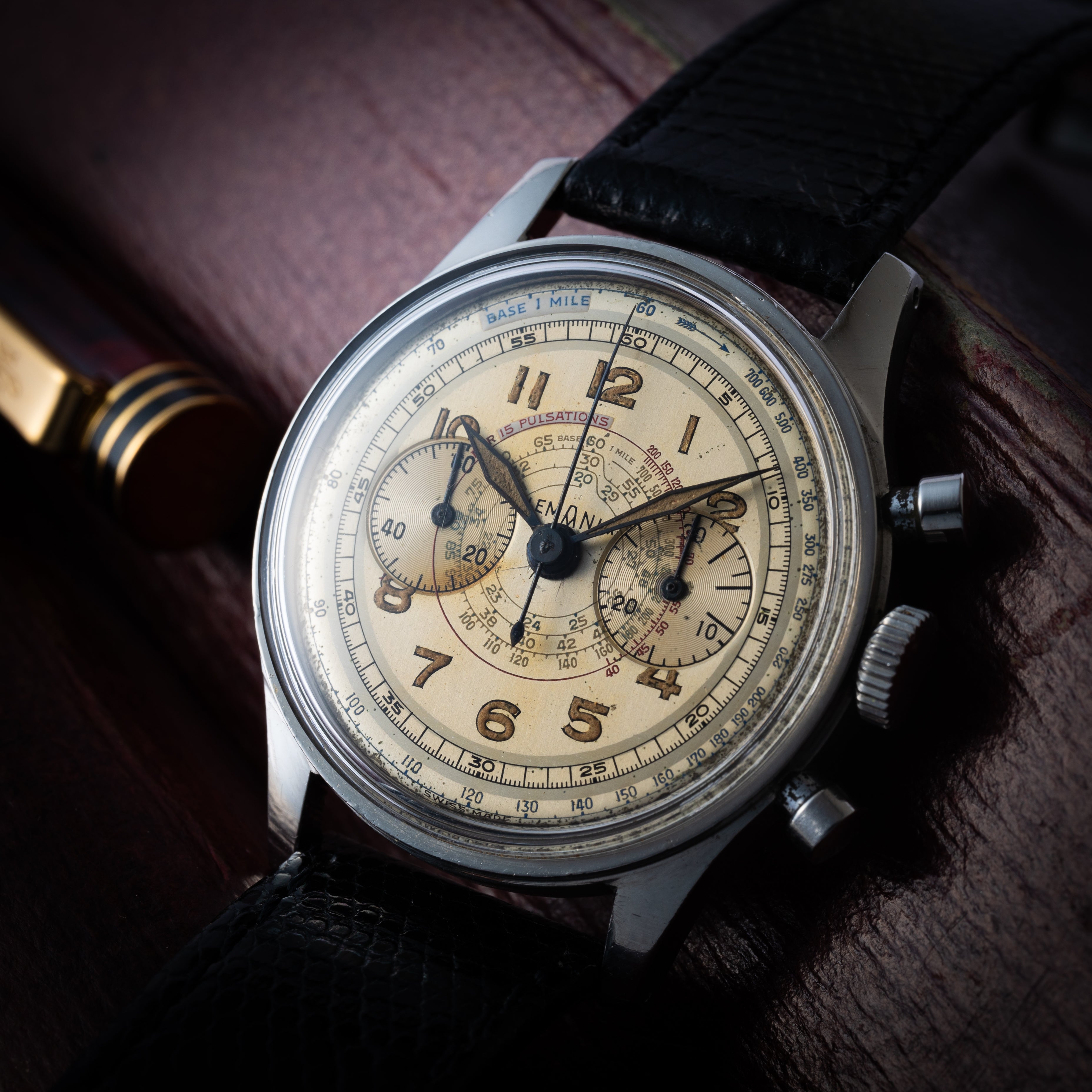 レマニア クロノグラフ 1950年代製 Cal.27CHRO手巻き Ref.9881
