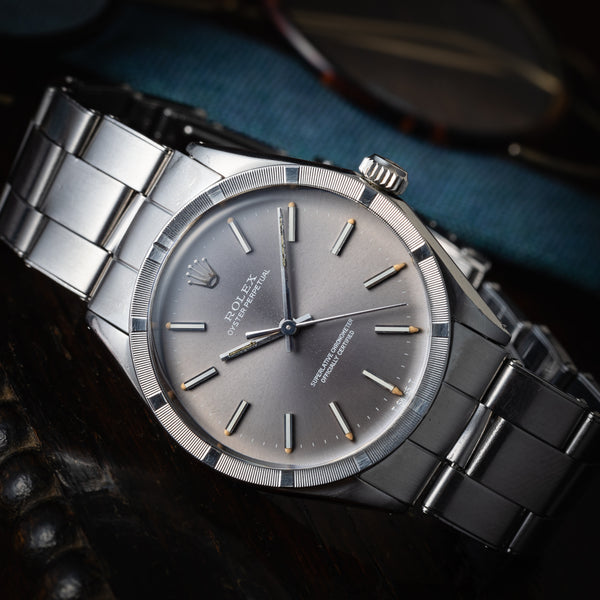 ロレックス　オイスターパーペチュアル　エンジンターンドベゼル　Ref.1007 ロレックス オイスターパーペチュアル 1973年製 エンジンターン