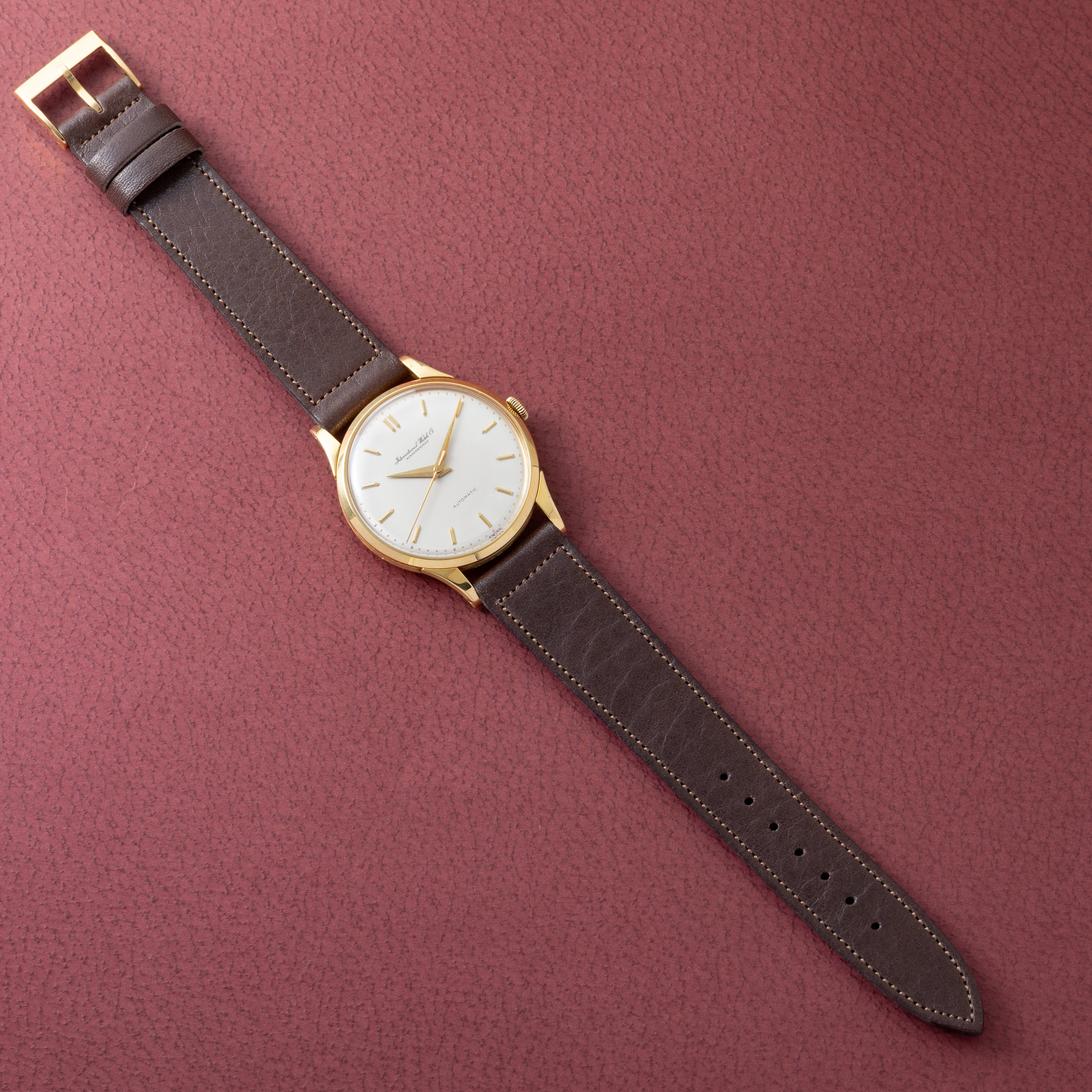 IWC 自動巻き ゴールドケース 時計 IWC 18金無垢ラウンドケース 1960年製（昭和35年製） ペラトン式自動