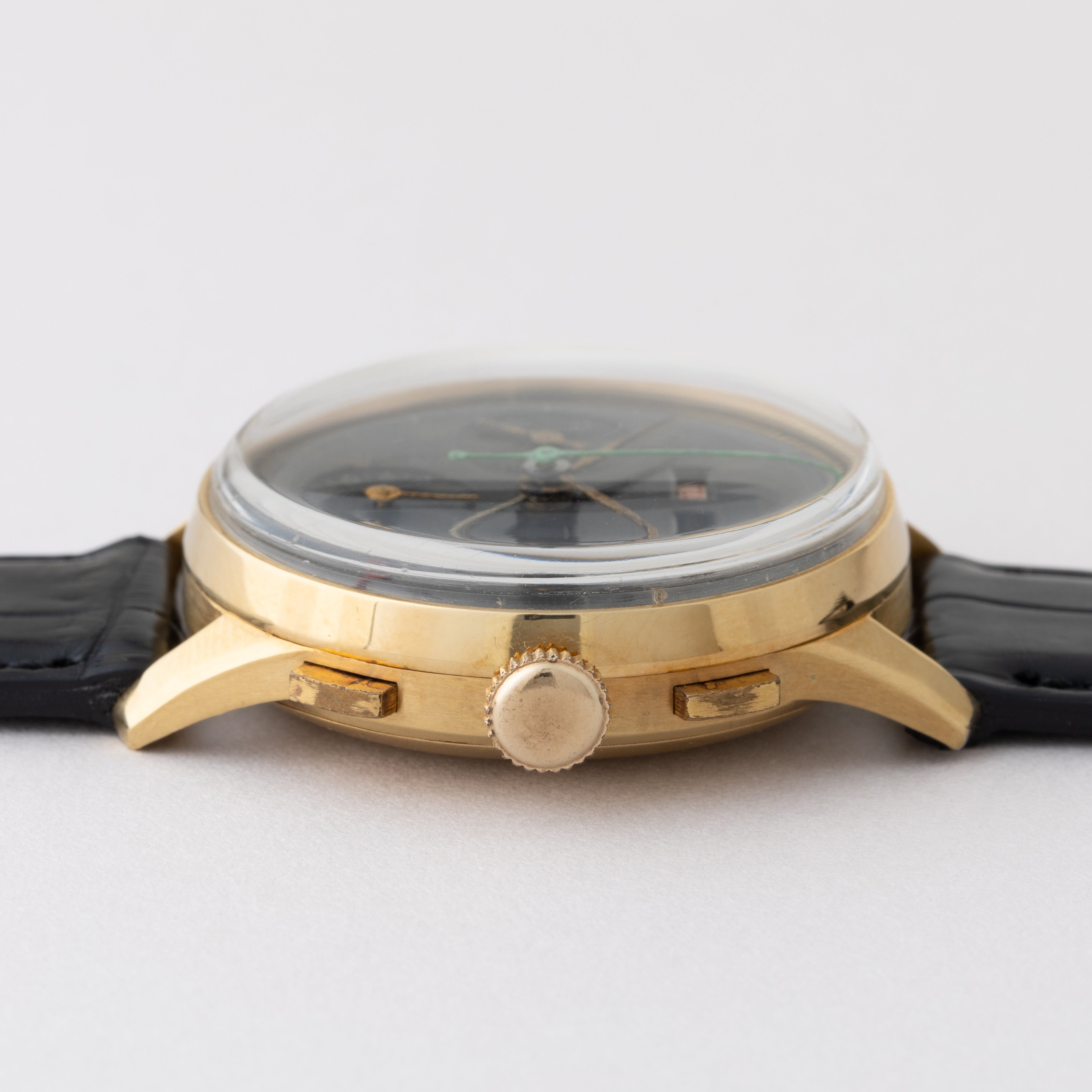 ANATOL イエローゴールド トリオエンド＋ステンレス シャフト Vintage Mens 14kt Gold Filled Bulova Accutron 2183