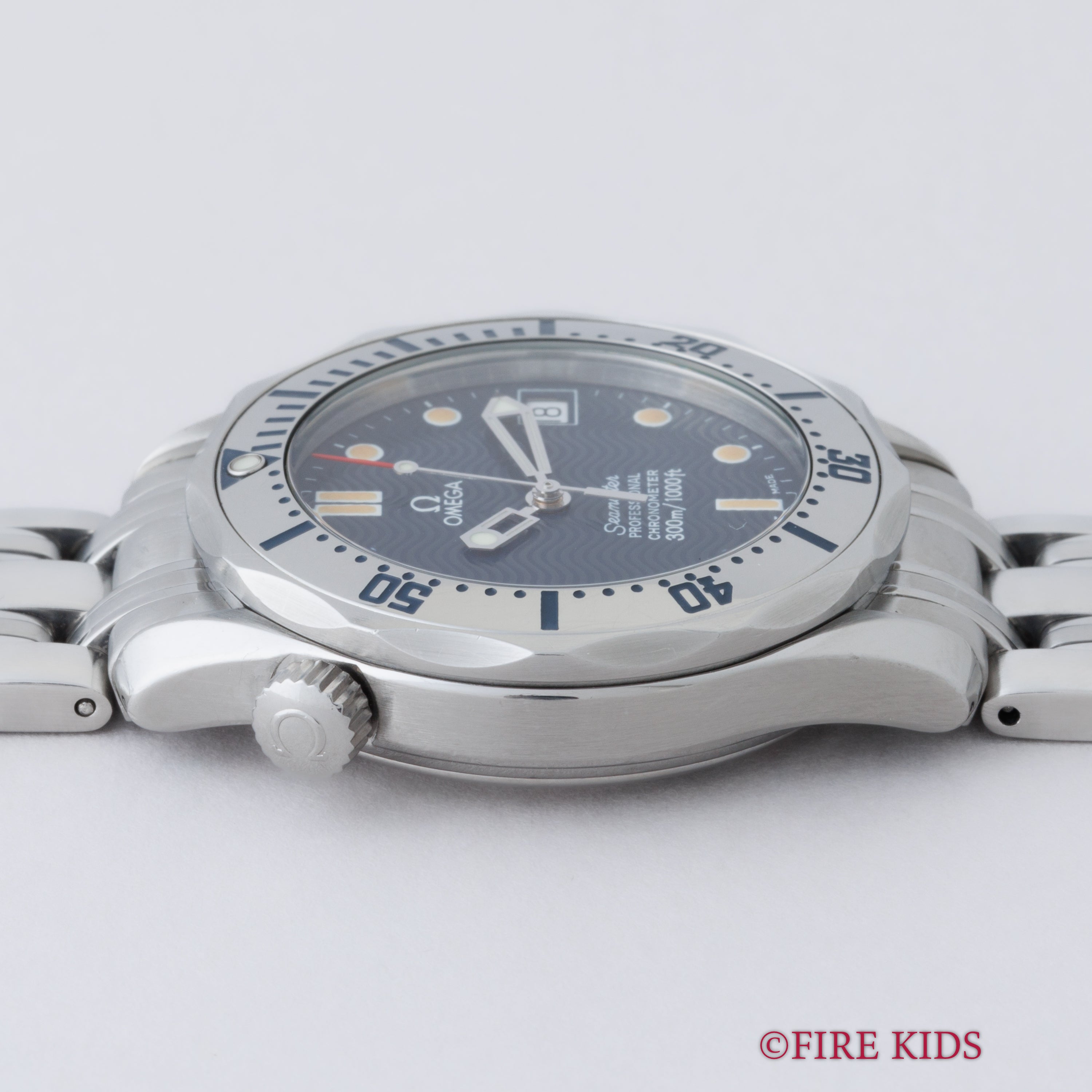 オメガ シーマスター プロフェショナル300m 36㎜ケース 1990年代製 自動巻クロノメーター 純正ブレス 箱付