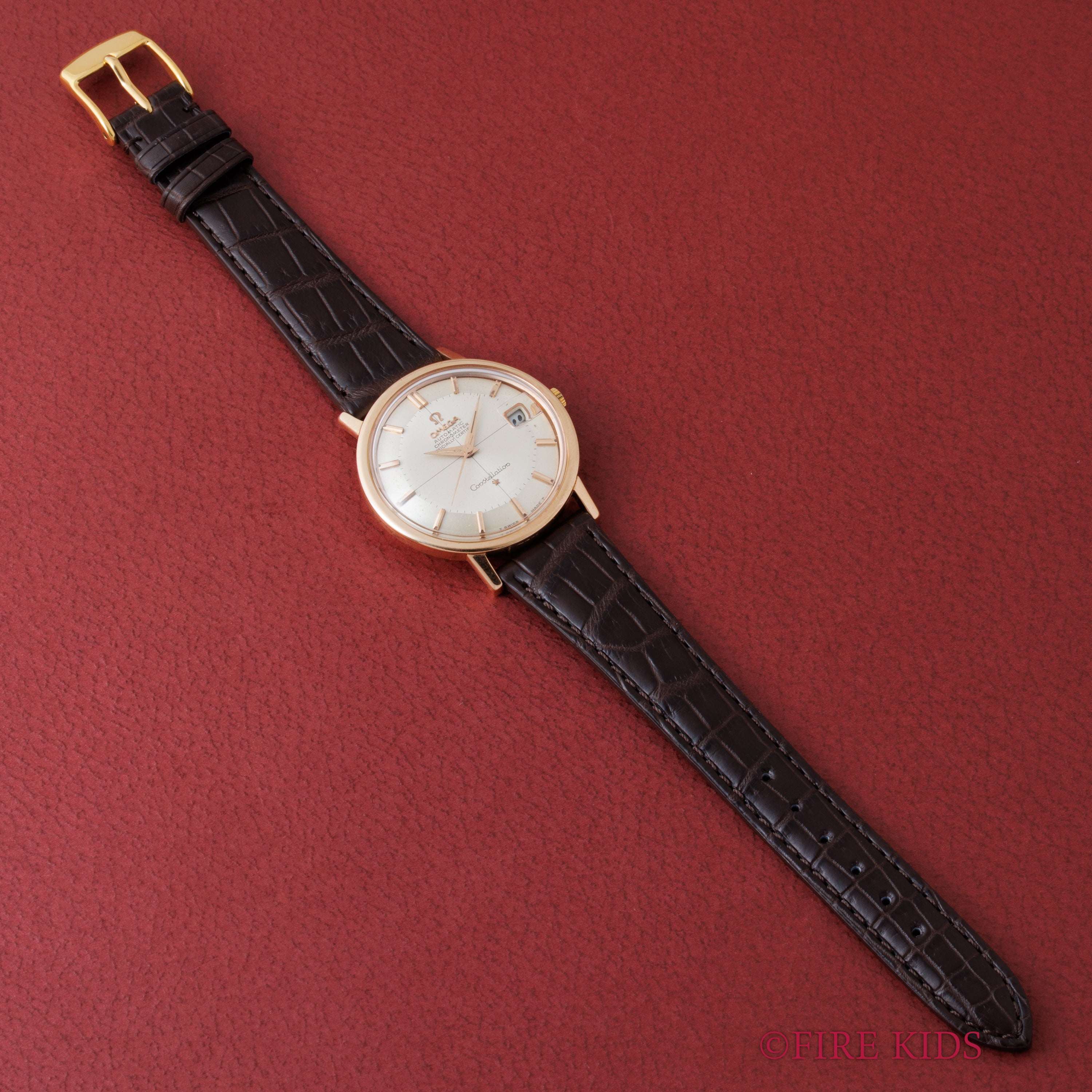 オメガ 1966年製 コンステレーション 18金無垢ピンクゴールドケース 自動巻クロノメーター Ref.168.004 Cal.561