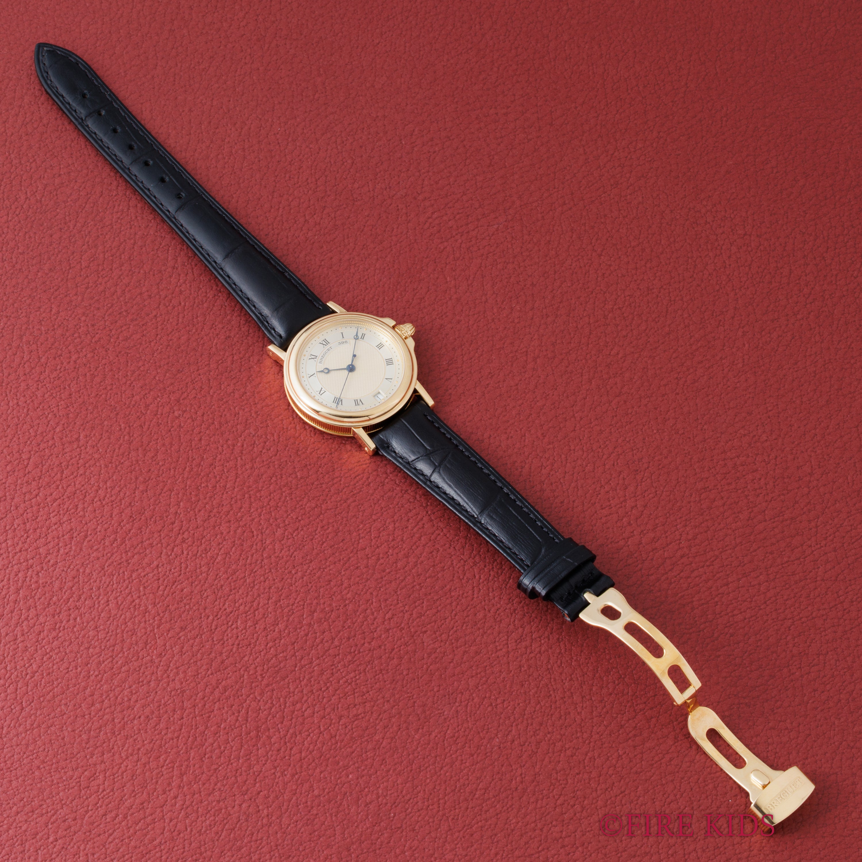 ブレゲ 18金無垢マリーン 1990年代製 Ref.3400BA/12/996 自動巻 純正金無垢Dバックル