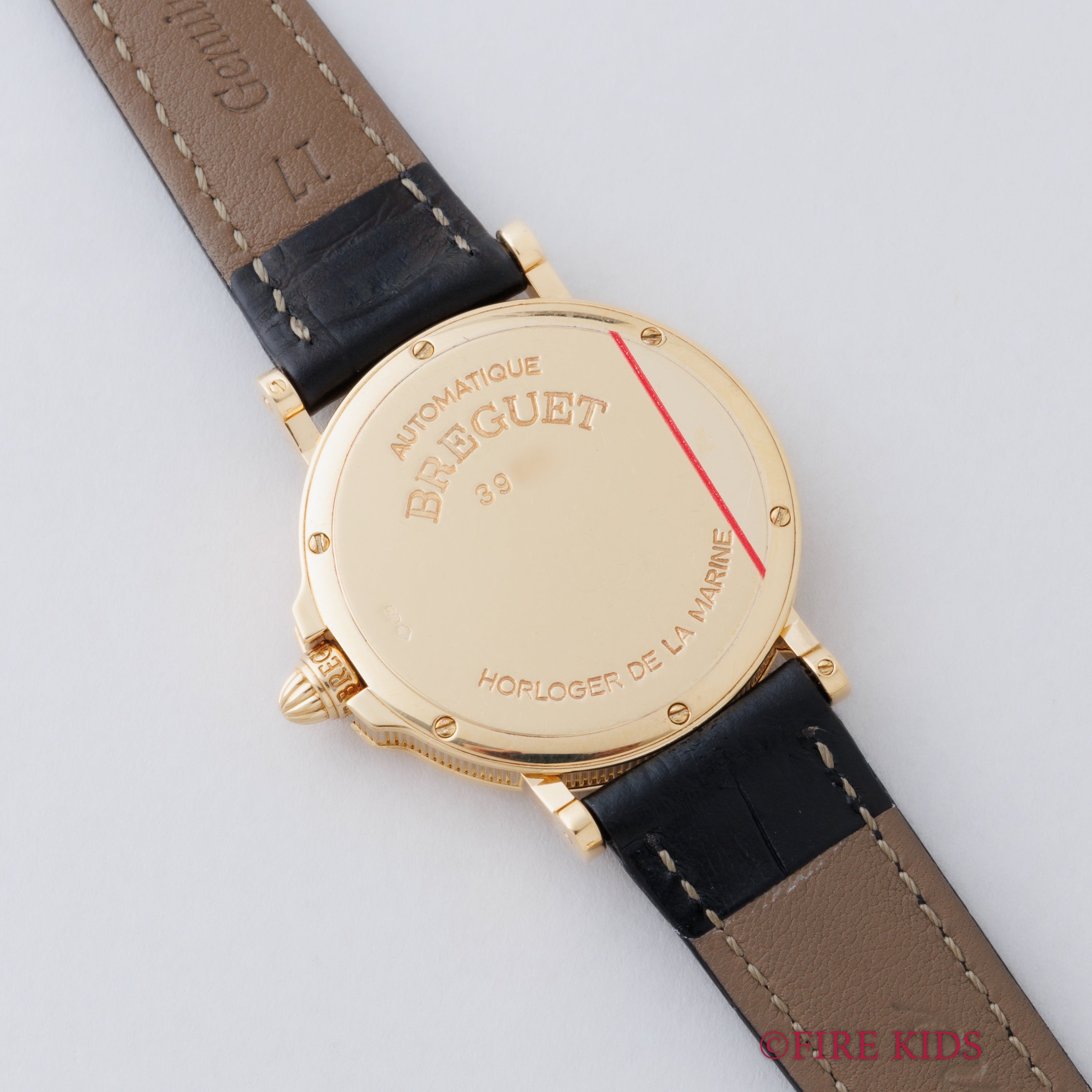 ブレゲ 18金無垢マリーン 1990年代製 Ref.3400BA/12/996 自動巻 純正金無垢Dバックル