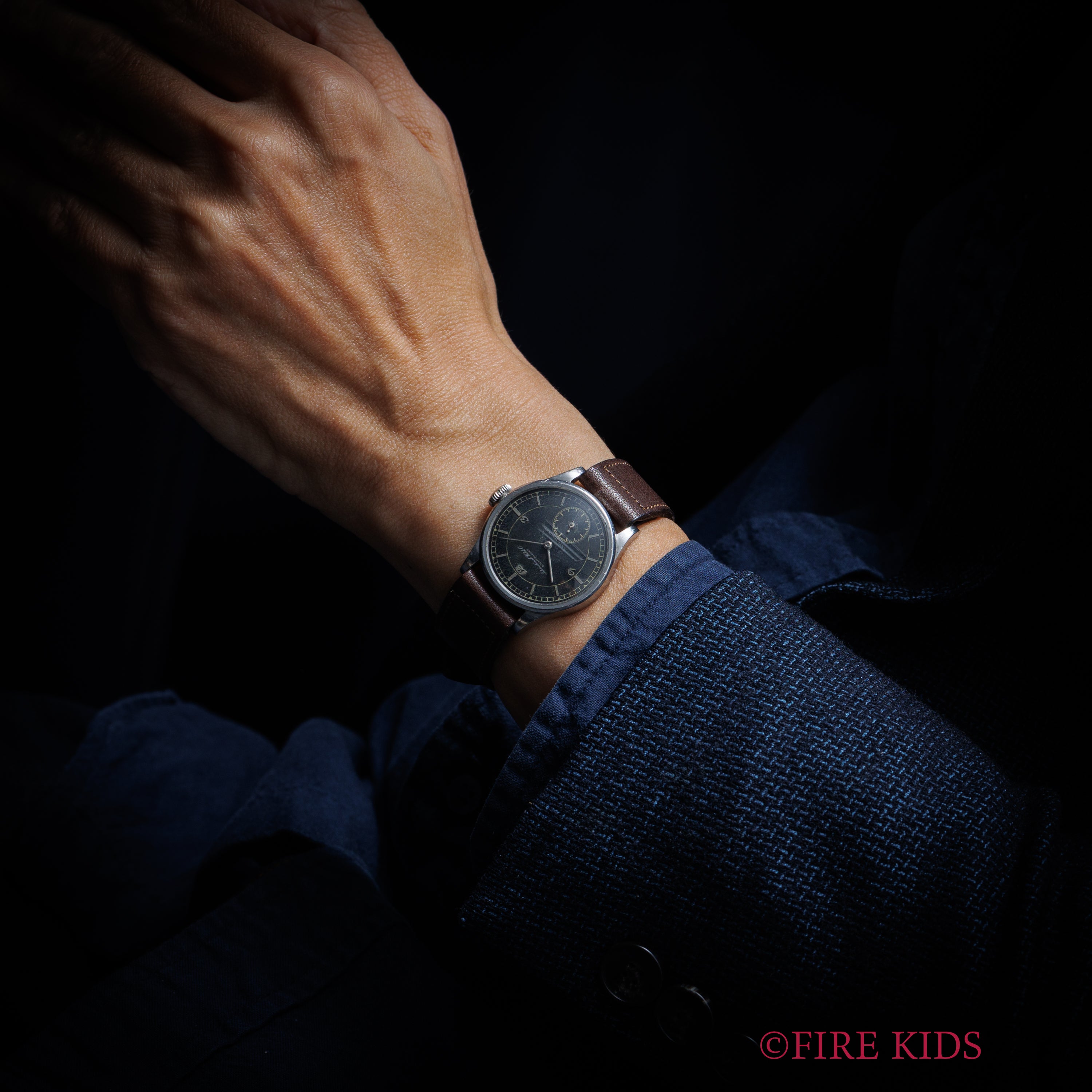 IWC 1938年製 Cal.83 ブラックセクターダイヤル スモールセコンド 手巻き