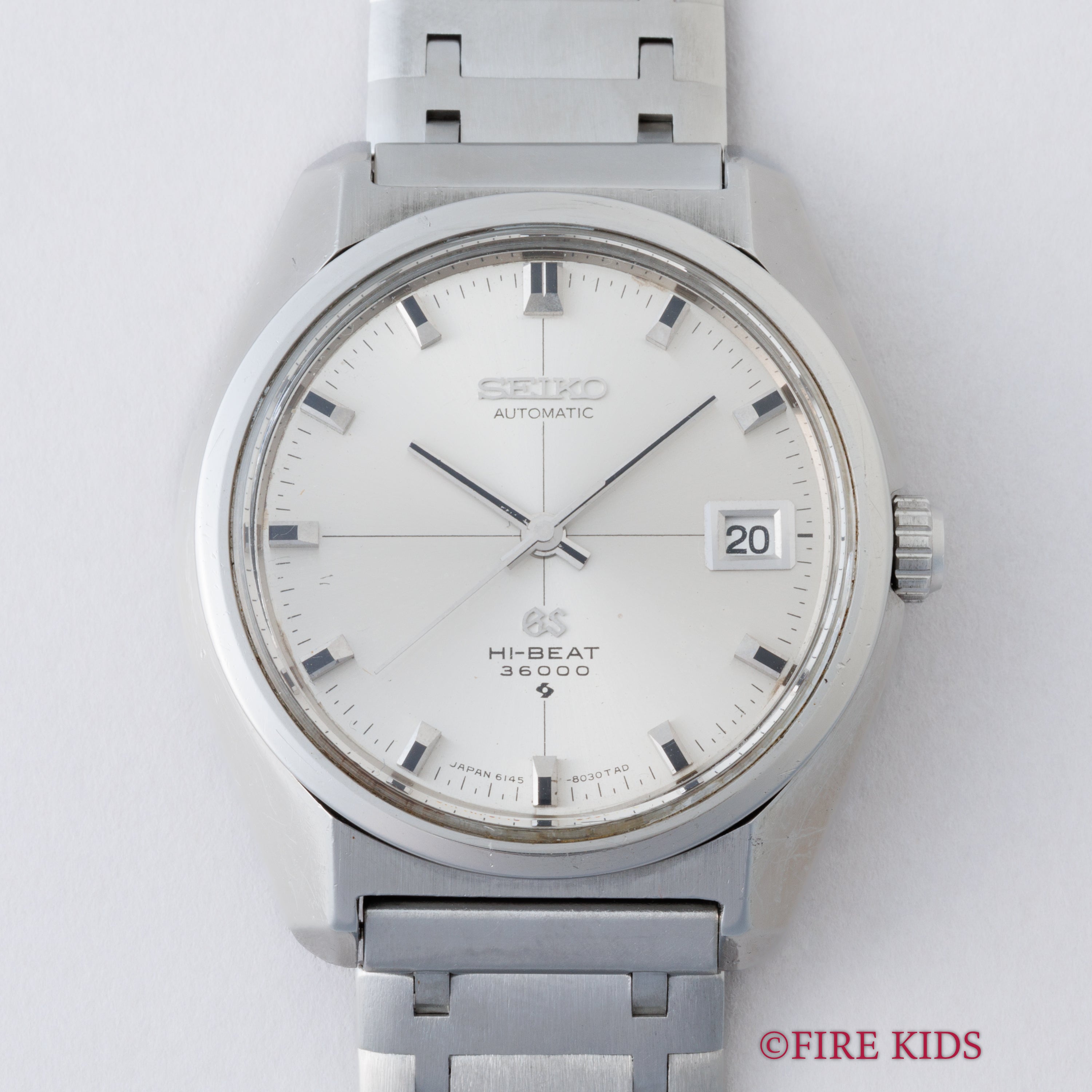 グランドセイコー ハイビート 36000 1969年製 Ref.6145-8000 61GS クロスライン 純正ブレス付き