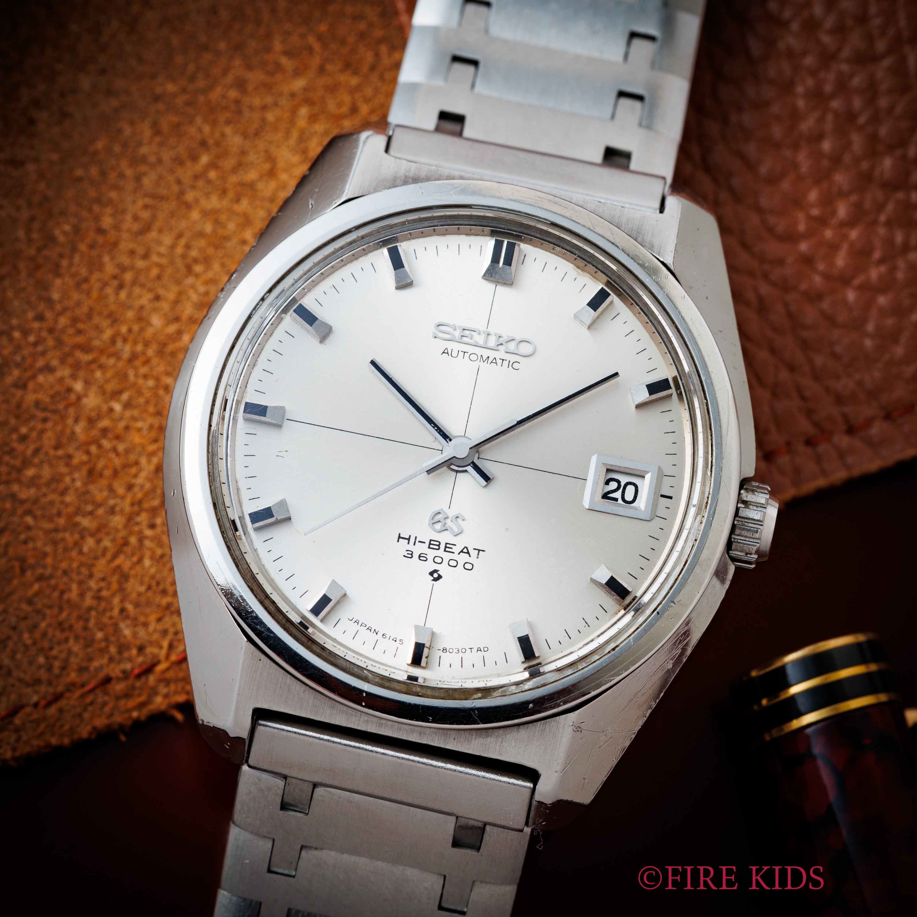 グランドセイコー ハイビート 36000 1969年製 Ref.6145-8000 61GS クロスライン 純正ブレス付き