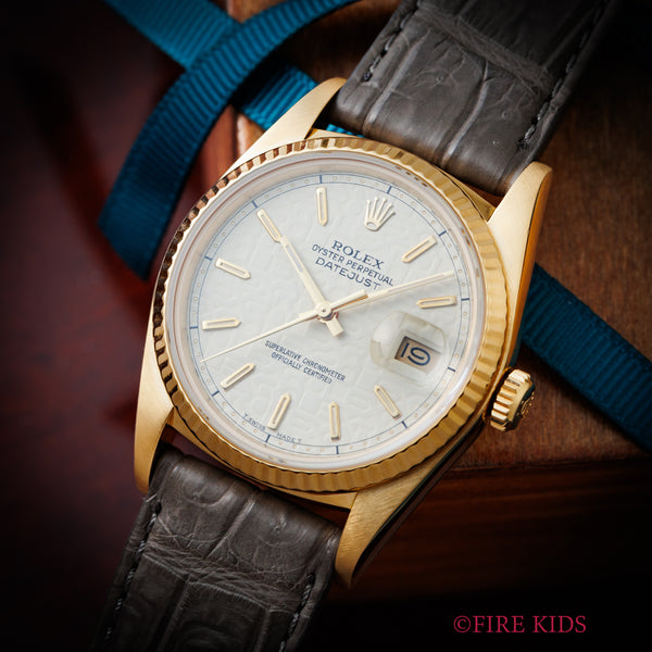 ロレックス デイトジャスト K18リューズと風防 ロレックス ROLEX デイトジャスト 69038LR K18イエローゴールド