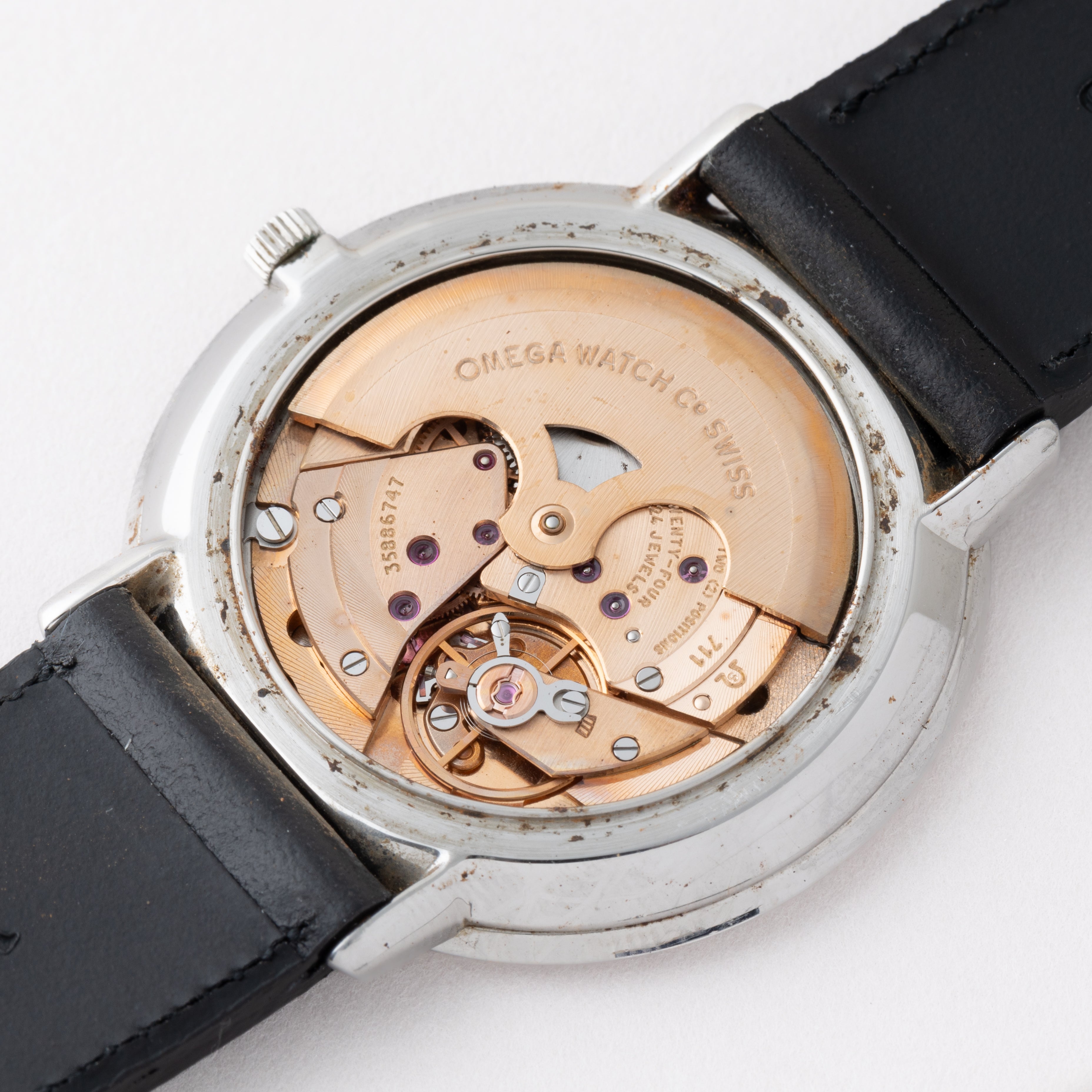 オメガ デ・ヴィル 1972年製 タペストリーダイヤル 純正尾錠付き Ref.151.0039