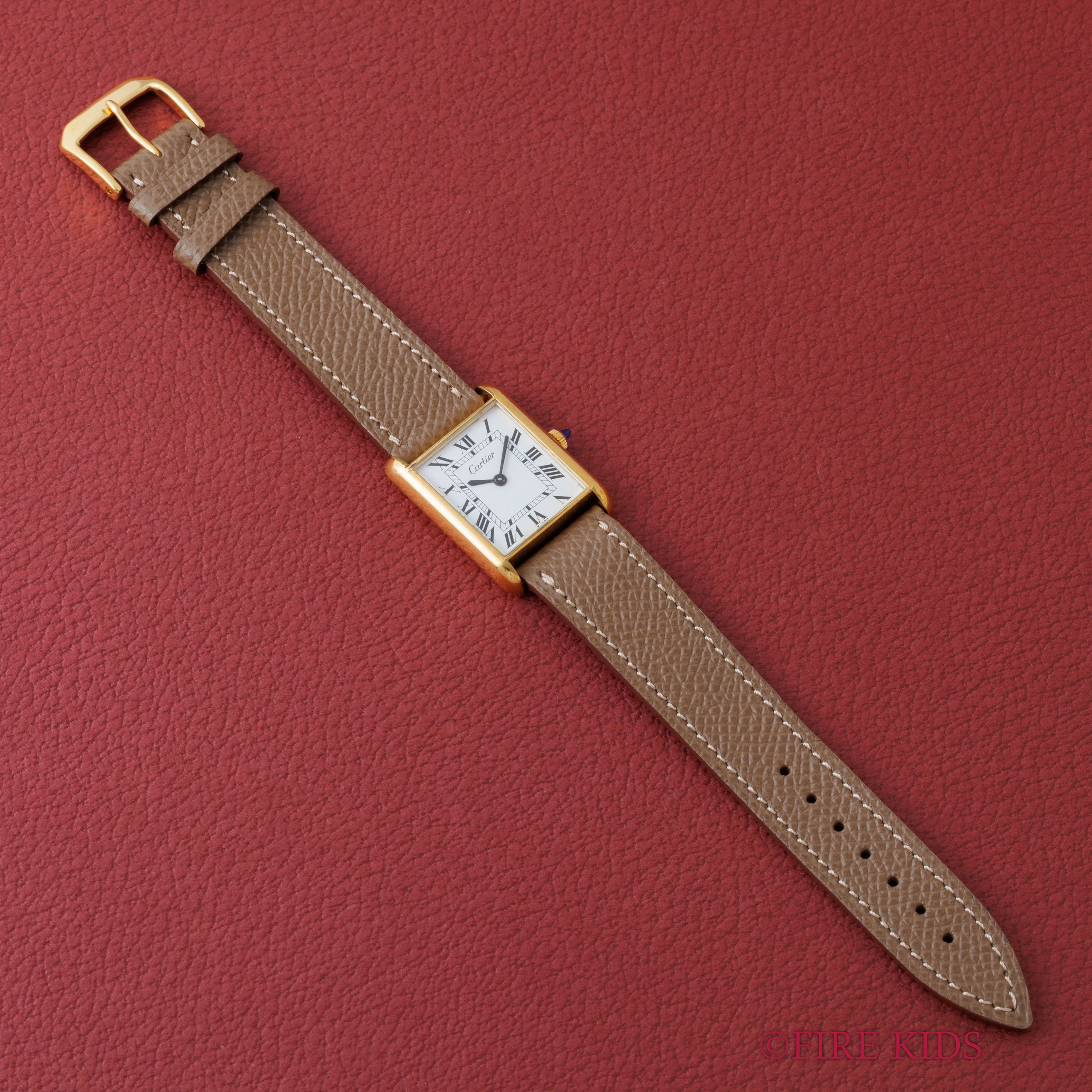 カルティエ プレマストタンク LMサイズ 手巻 1970年代製 ホワイトローマンダイヤル
