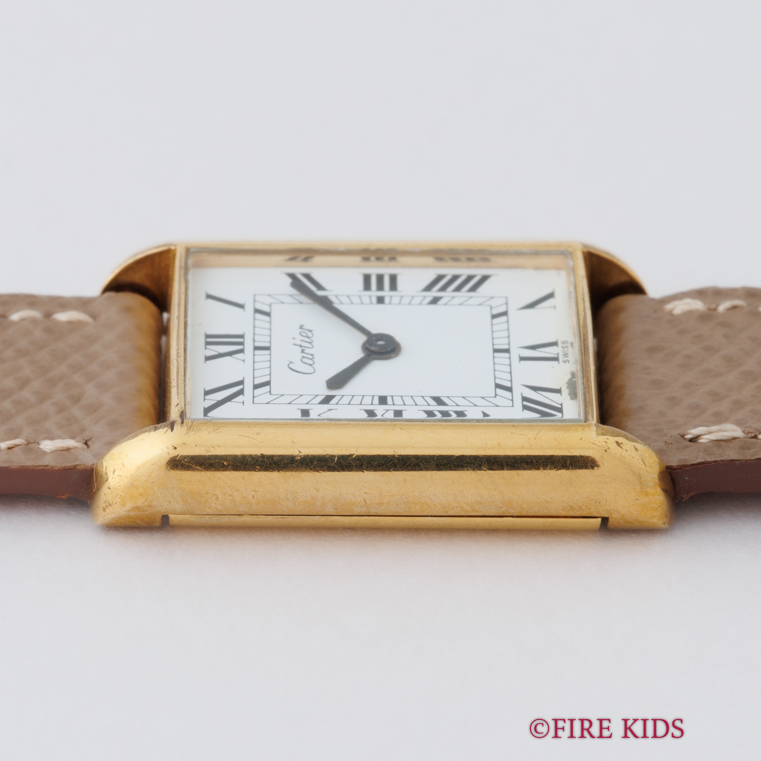 カルティエ プレマストタンク LMサイズ 手巻 1970年代製 ホワイトローマンダイヤル