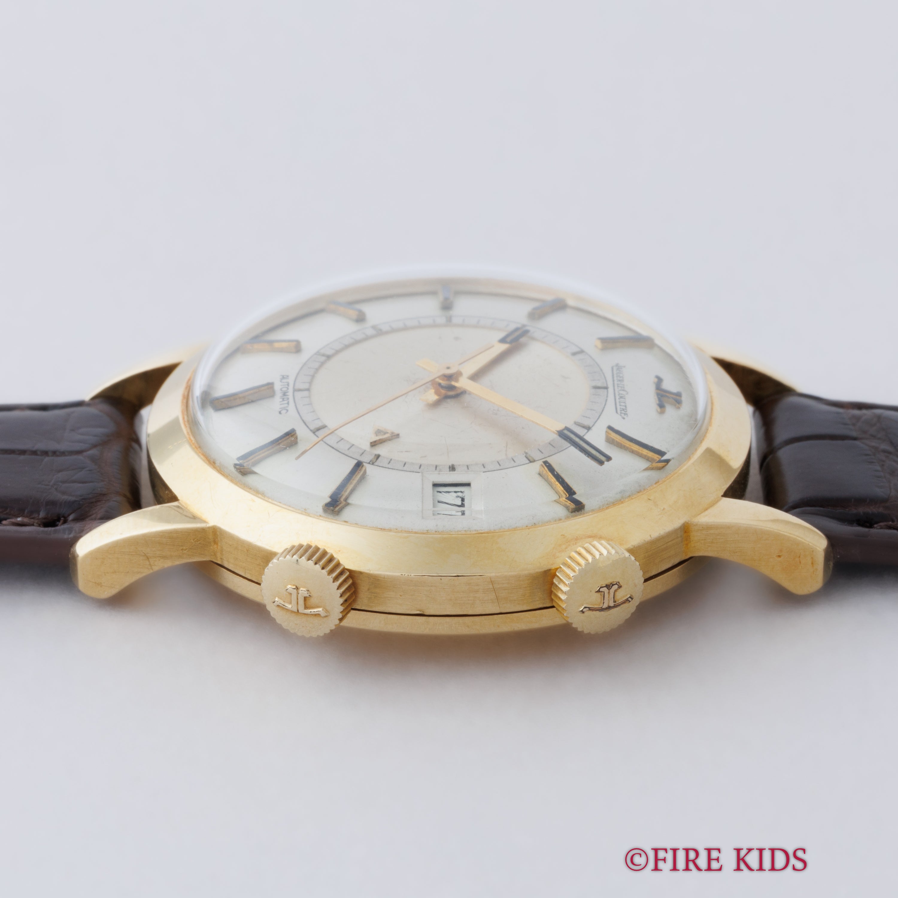 ジャガー・ルクルト 18金無垢イエローゴールド メモボックス  1960年代製 バンパー式オートマチック