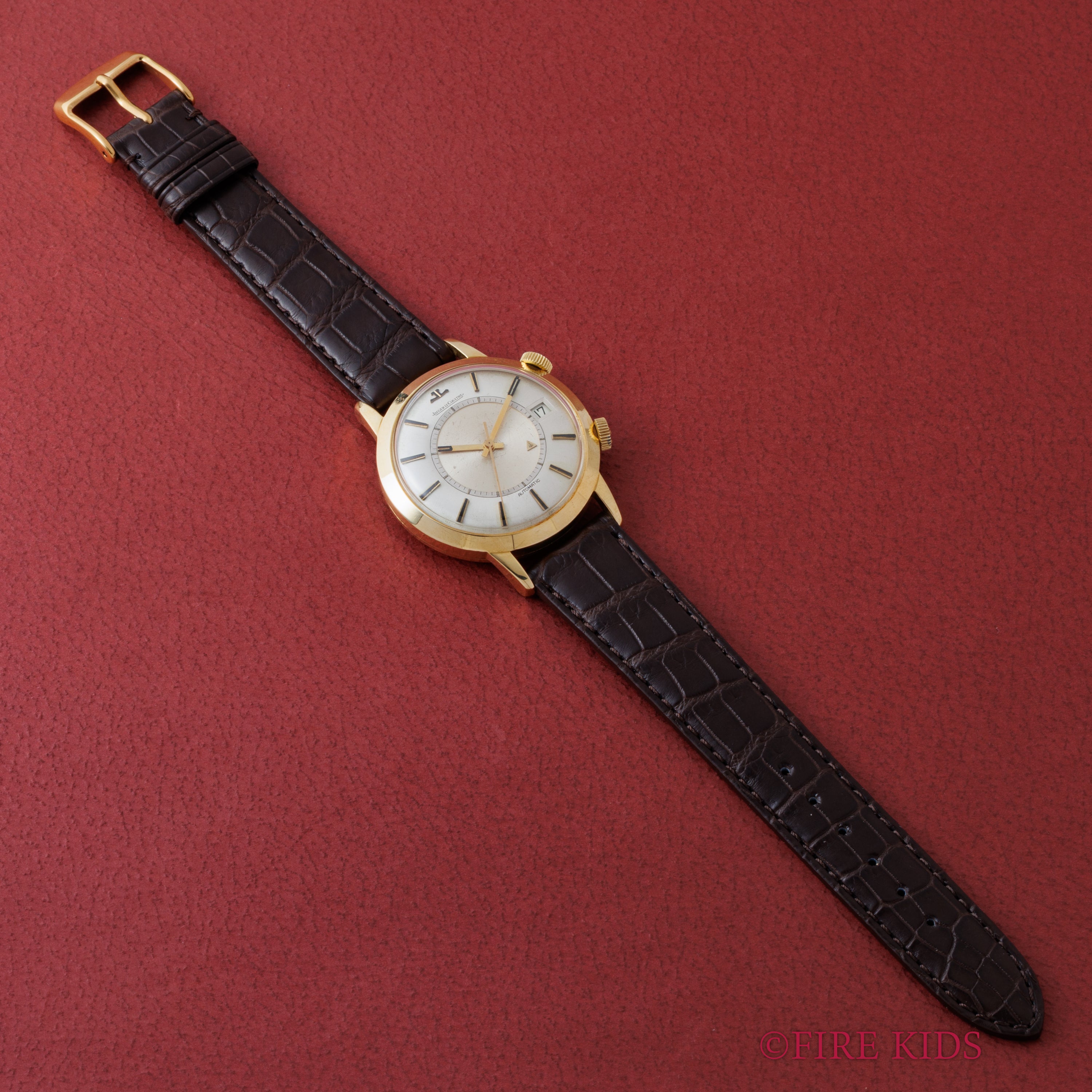 ジャガー・ルクルト 18金無垢イエローゴールド メモボックス  1960年代製 バンパー式オートマチック