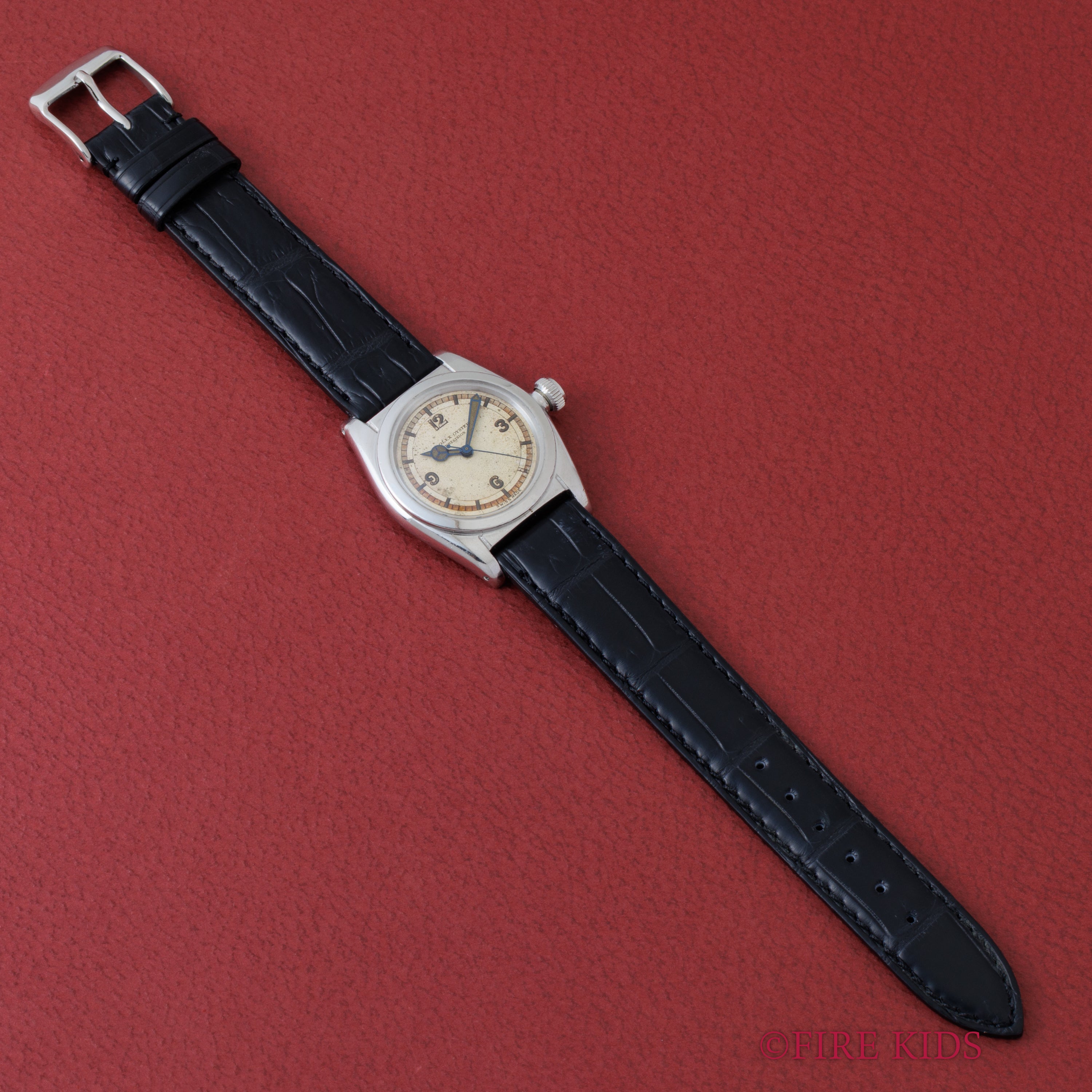 ロレックス オイスター フラットバック 1939年製 Ref.2765 ツートンミラーサークルダイヤル メルセデスハンド
