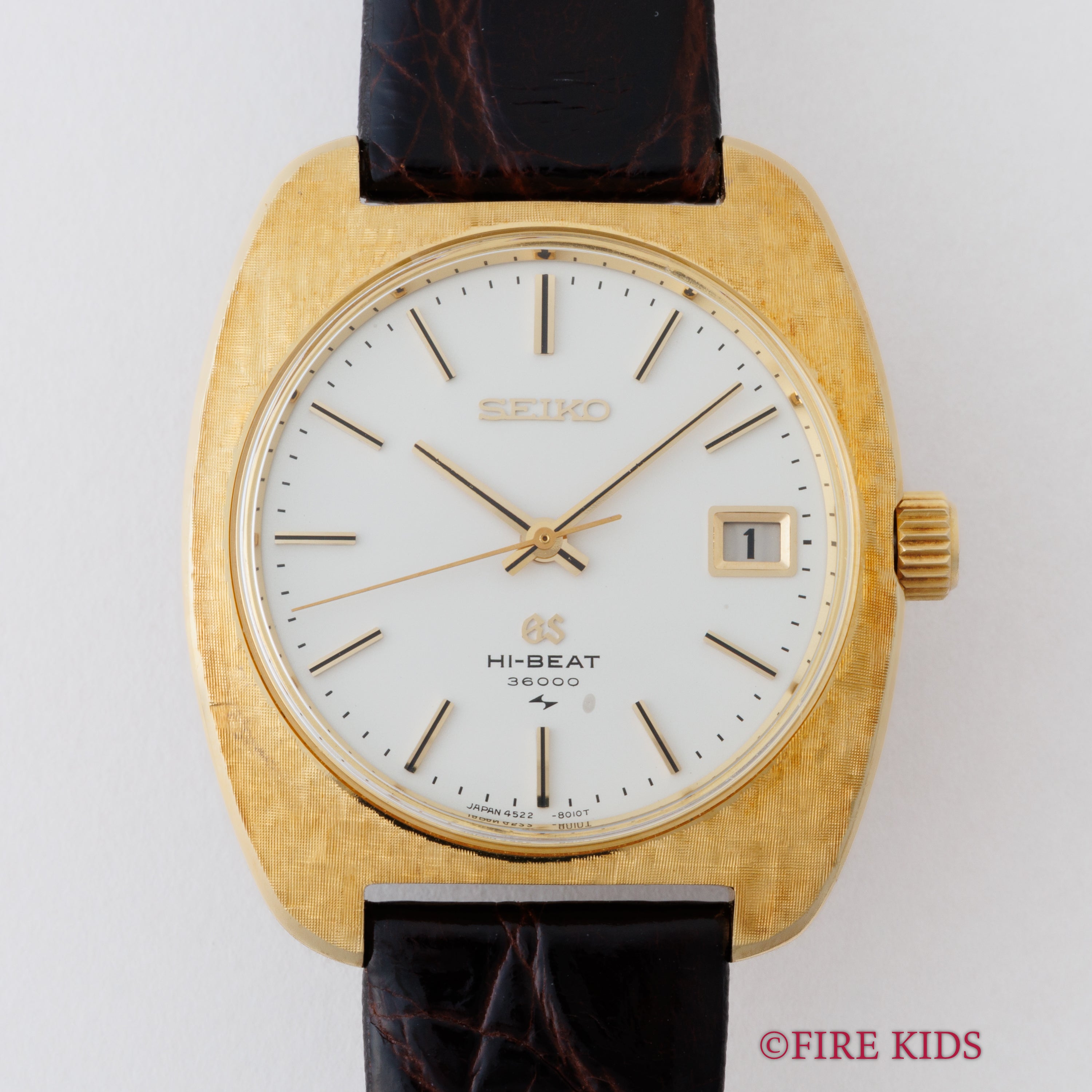 グランドセイコー 18金無垢ケース 1970年製（昭和45年製） 10振動手巻 45GS Ref.4522-8010 メーカー修理明細