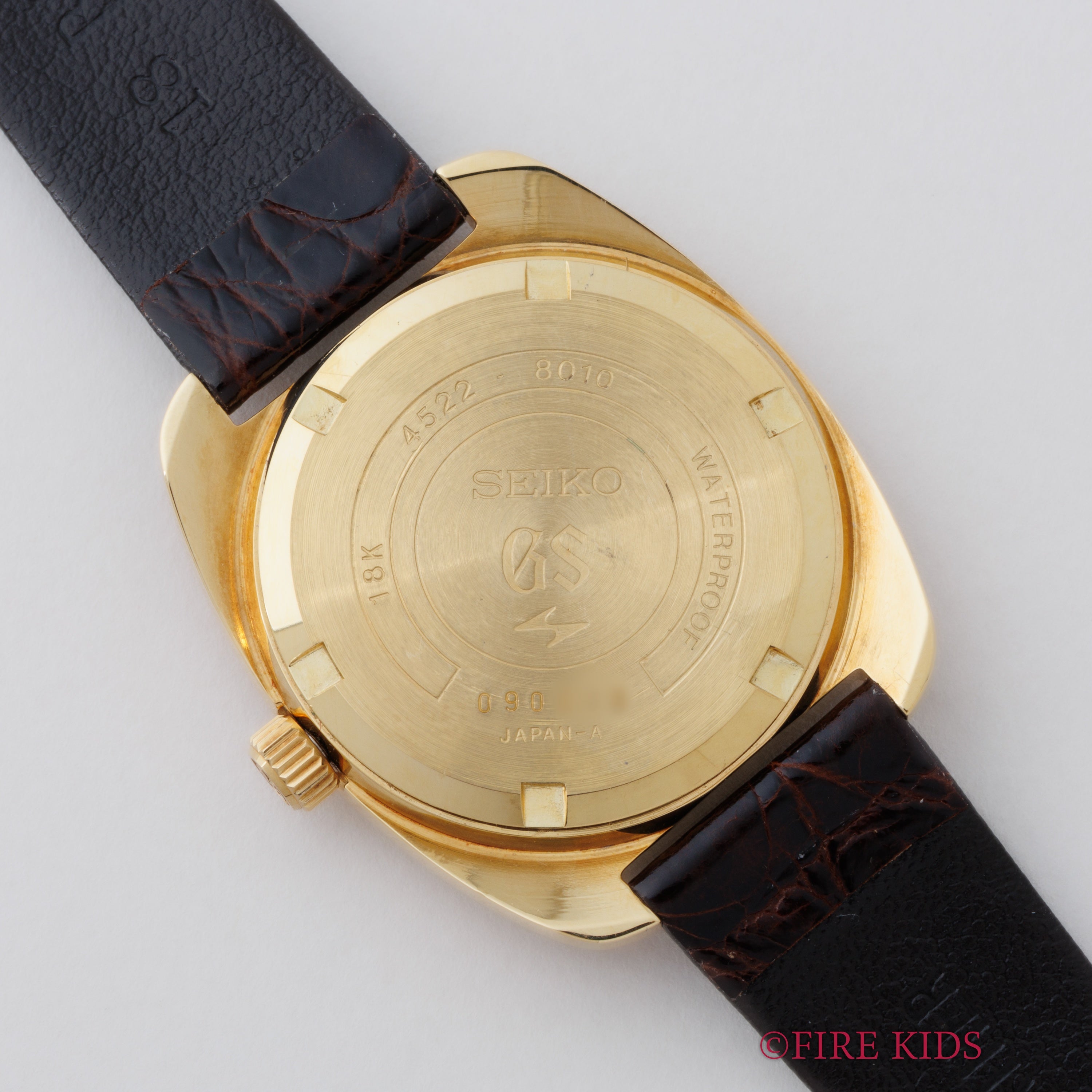 グランドセイコー 18金無垢ケース 1970年製（昭和45年製） 10振動手巻 45GS Ref.4522-8010 メーカー修理明細