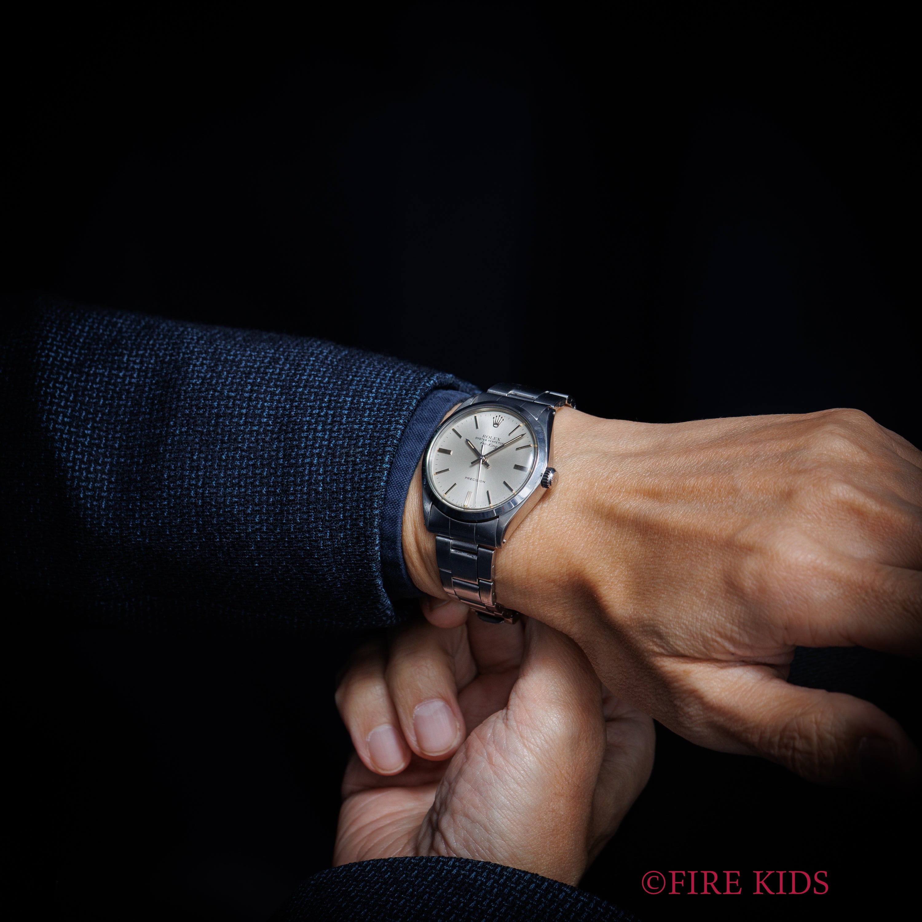 ロレックス エアキング 1972年製 Ref.5500 シルバーダイヤル 純正巻きオイスターブレス