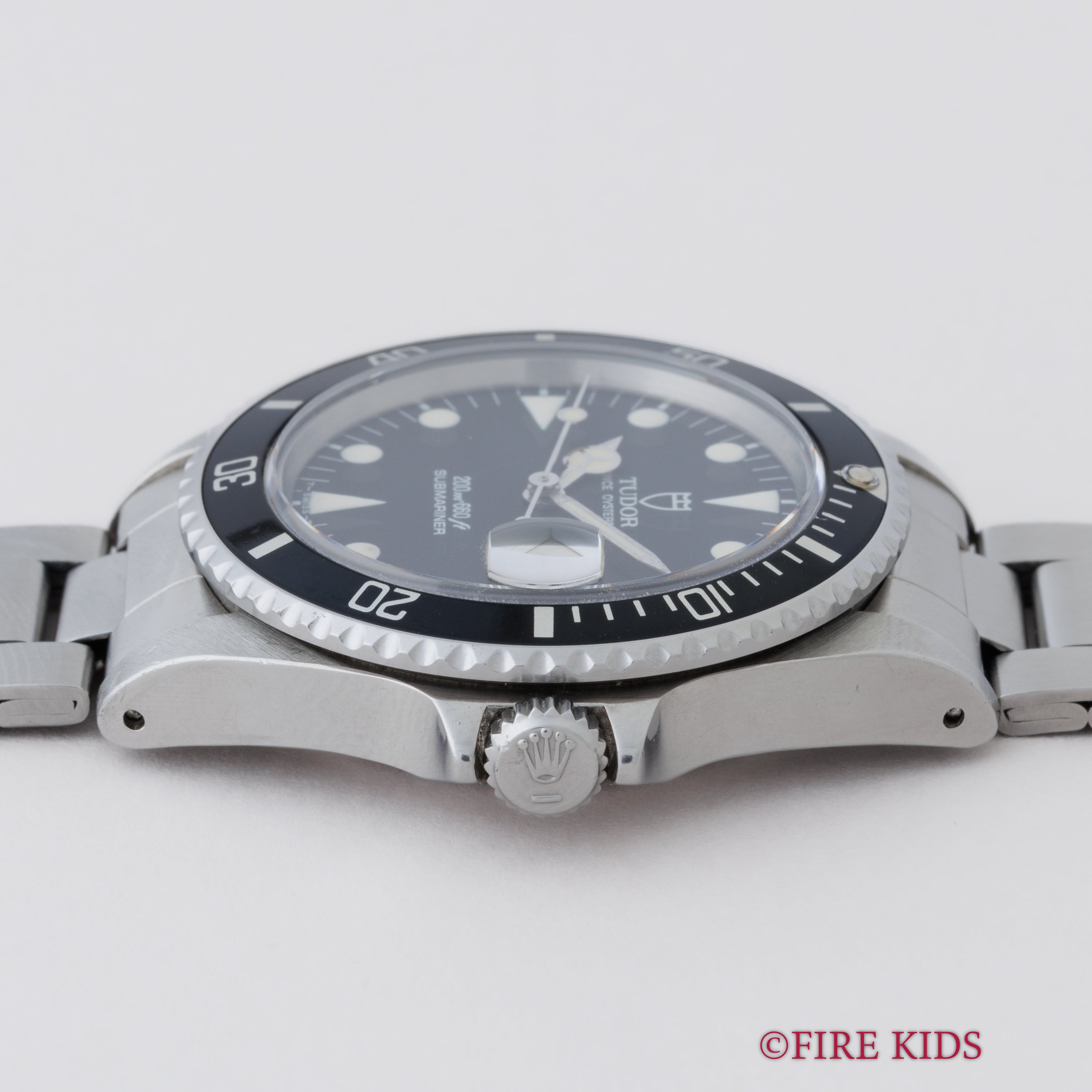 チューダー 36㎜ミッドサイズ サブマリーナー 自動巻き Ref.75090 1992年製 王冠リューズ 3連オイスターブレス