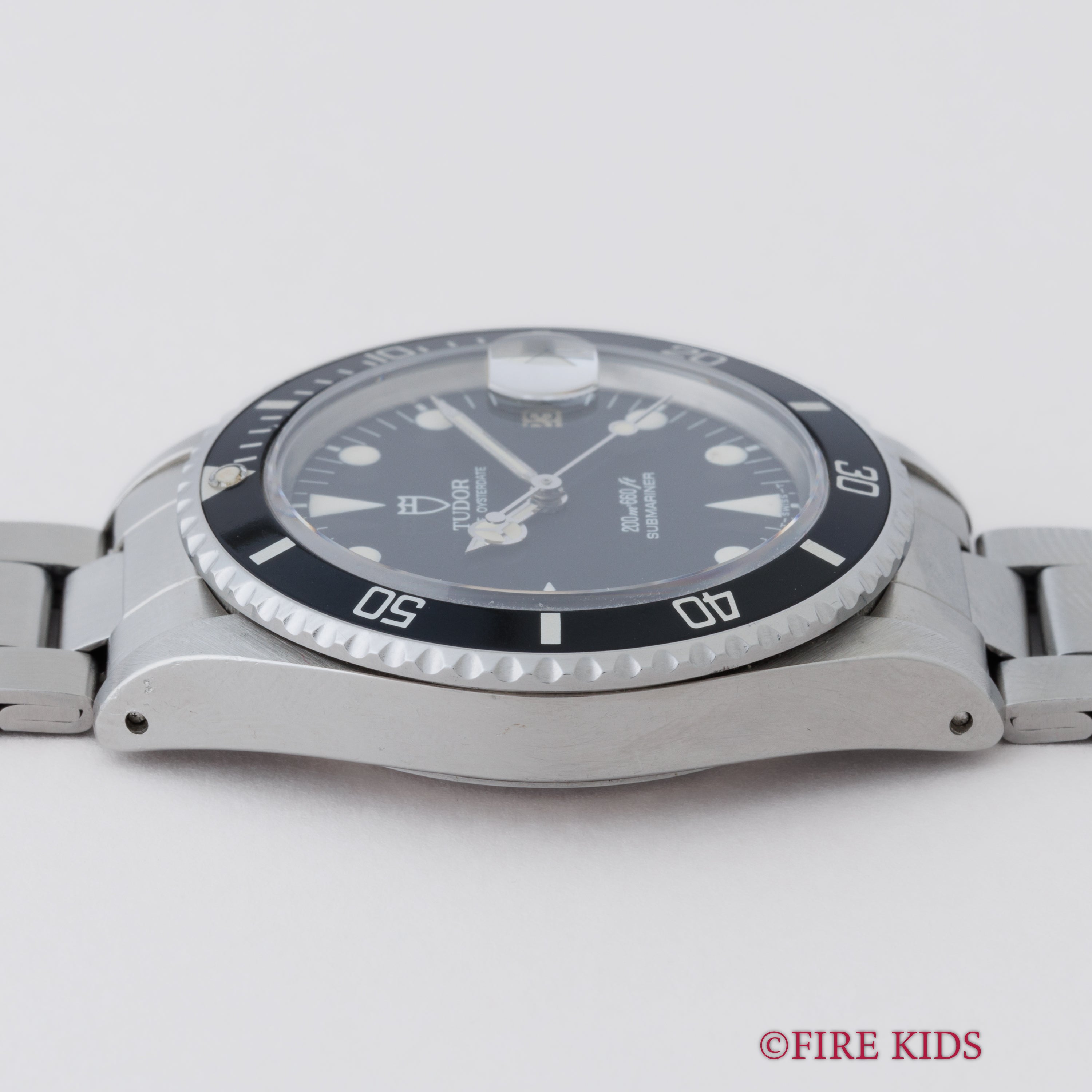 チューダー 36㎜ミッドサイズ サブマリーナー 自動巻き Ref.75090 1992年製 王冠リューズ 3連オイスターブレス