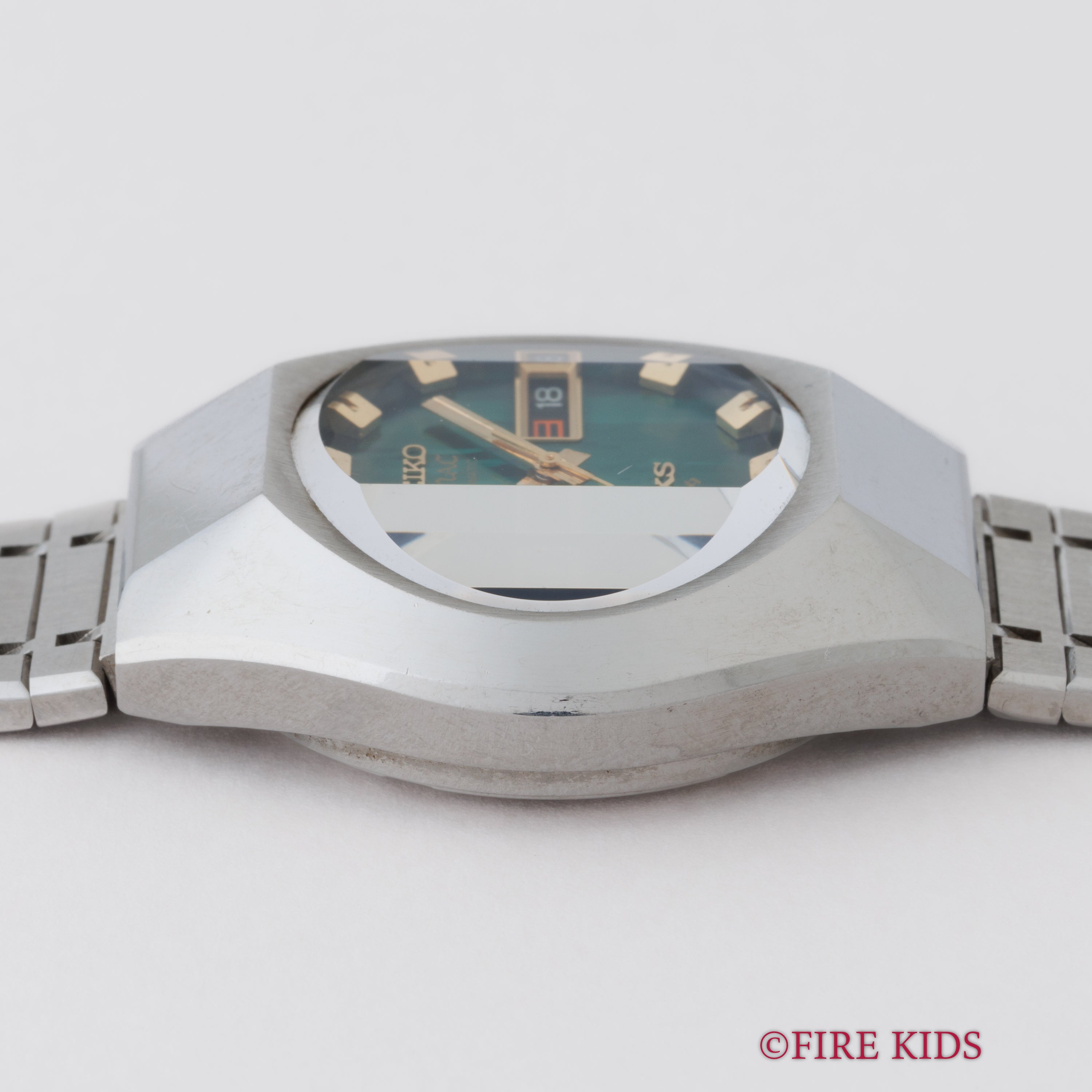 セイコー キングセイコーバナック 1974年製 グリーンダイヤル カットガラス 未使用タグ付き 純正ブレス