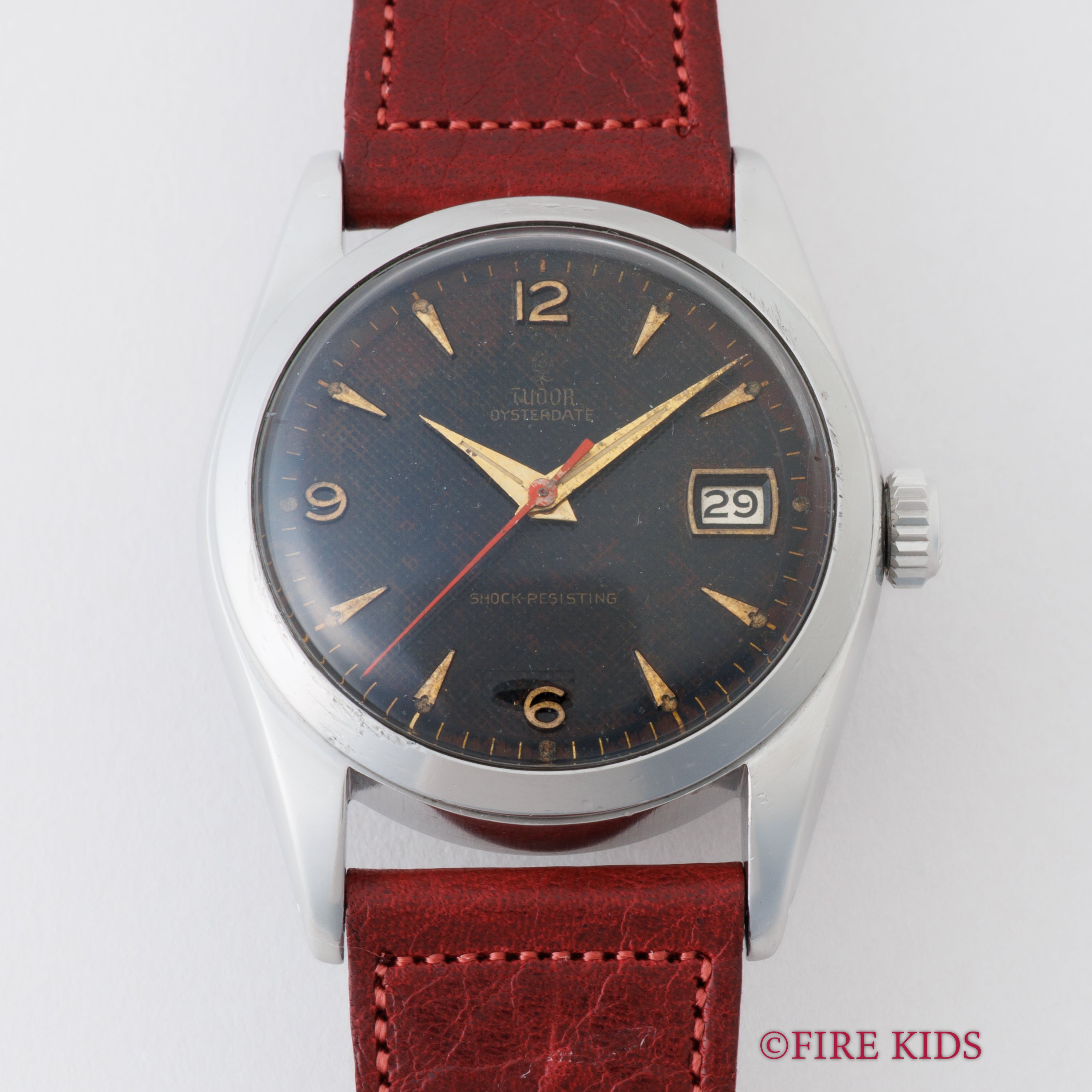 チューダー 小バラ オイスターデイト 手巻 1954~1955年製 王冠リューズ BIGケース