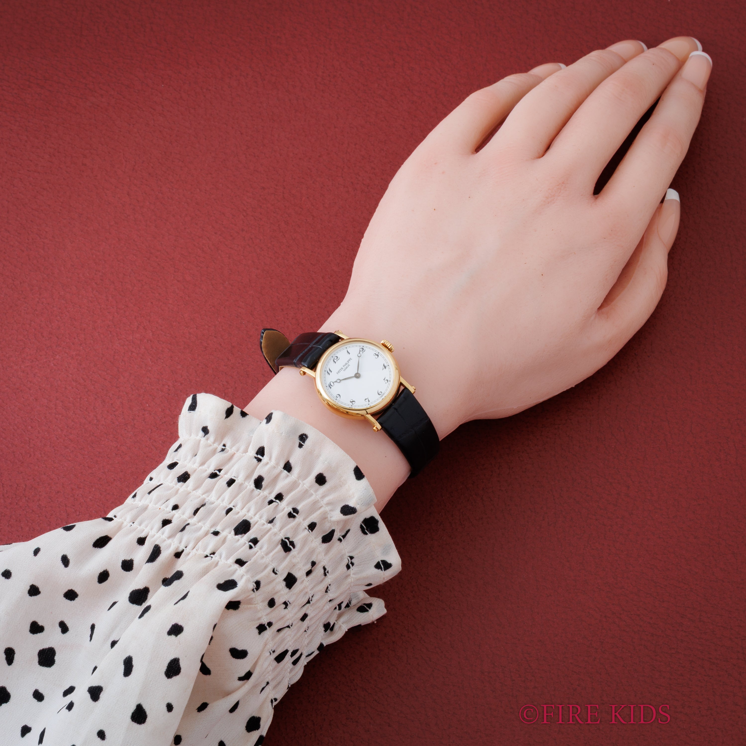 パテック・フィリップ カラトラバ オフィサー 1998年製 25㎜ ブレゲ数字 ブレゲ針 18金無垢イエローゴールド 手巻 Cal.16-250 Ref.4860J-001 純正金無垢尾錠 箱、ギャラ、替えベルト付き