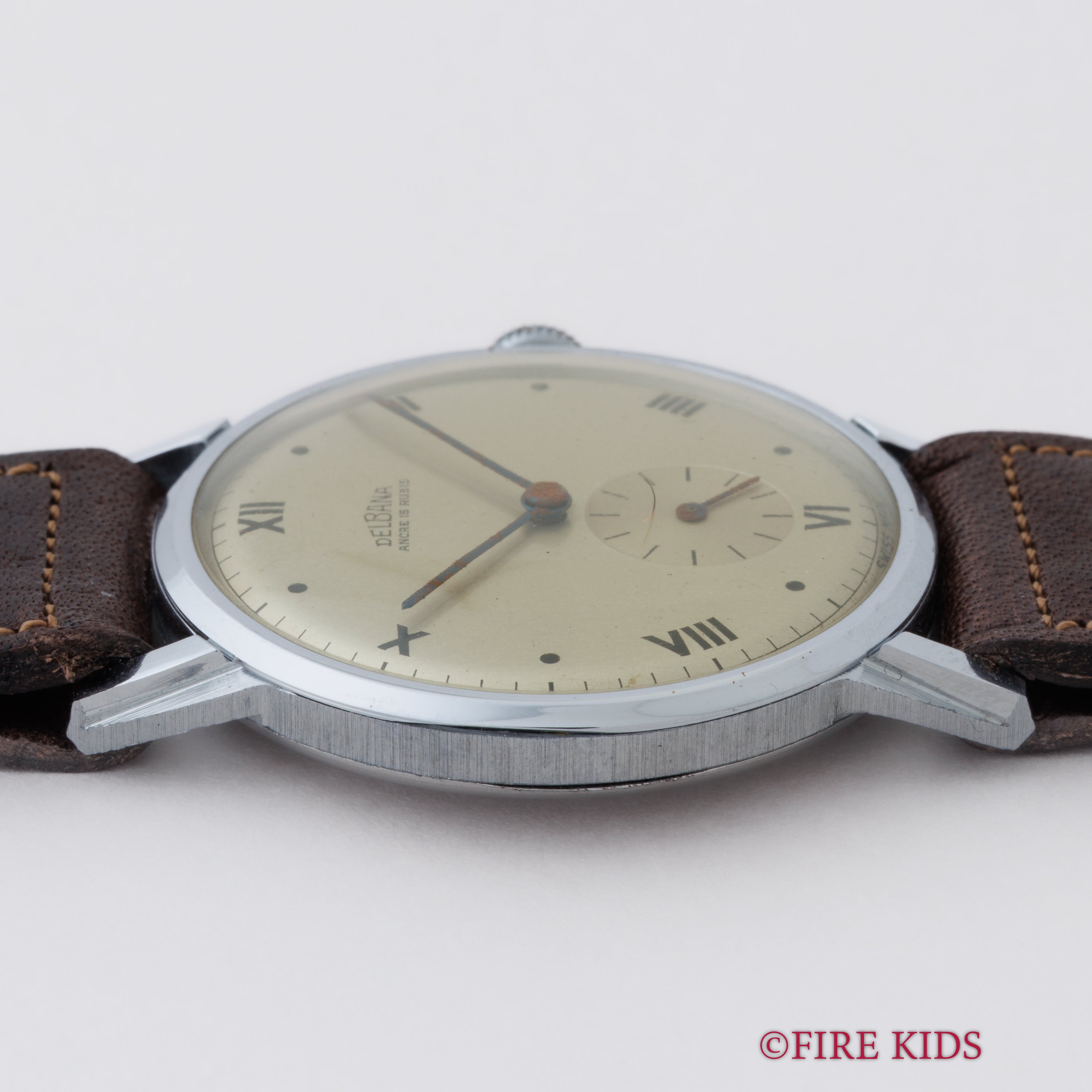 DELBANA 無名系 飛びローマンダイヤル ノンポリッシュ 手巻き