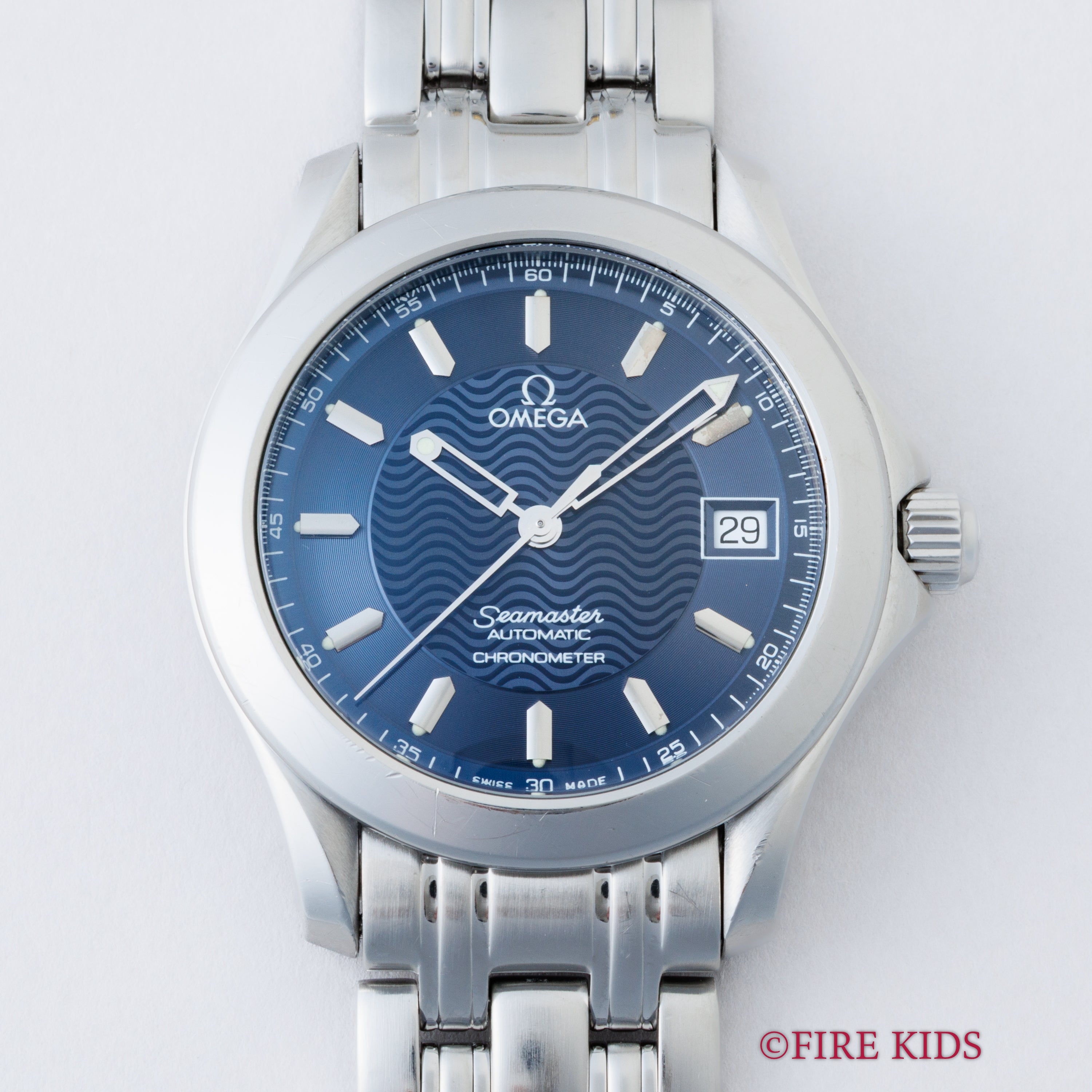 オメガ シーマスター 120 1995年製 Ref.2501.89 ブルーダイヤル クロノメーター自動巻