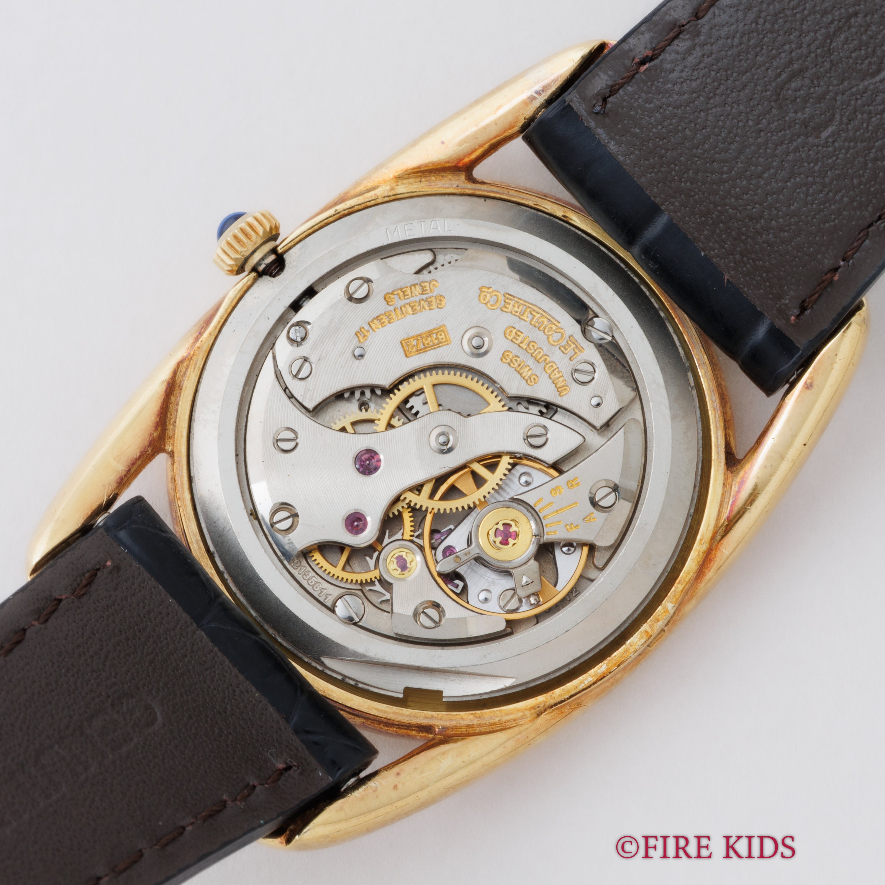 ジャガールクルト エトリエ 18金無垢 1970年代製 Ref.9109.21 シャンパンダイヤル 手巻き 箱付き