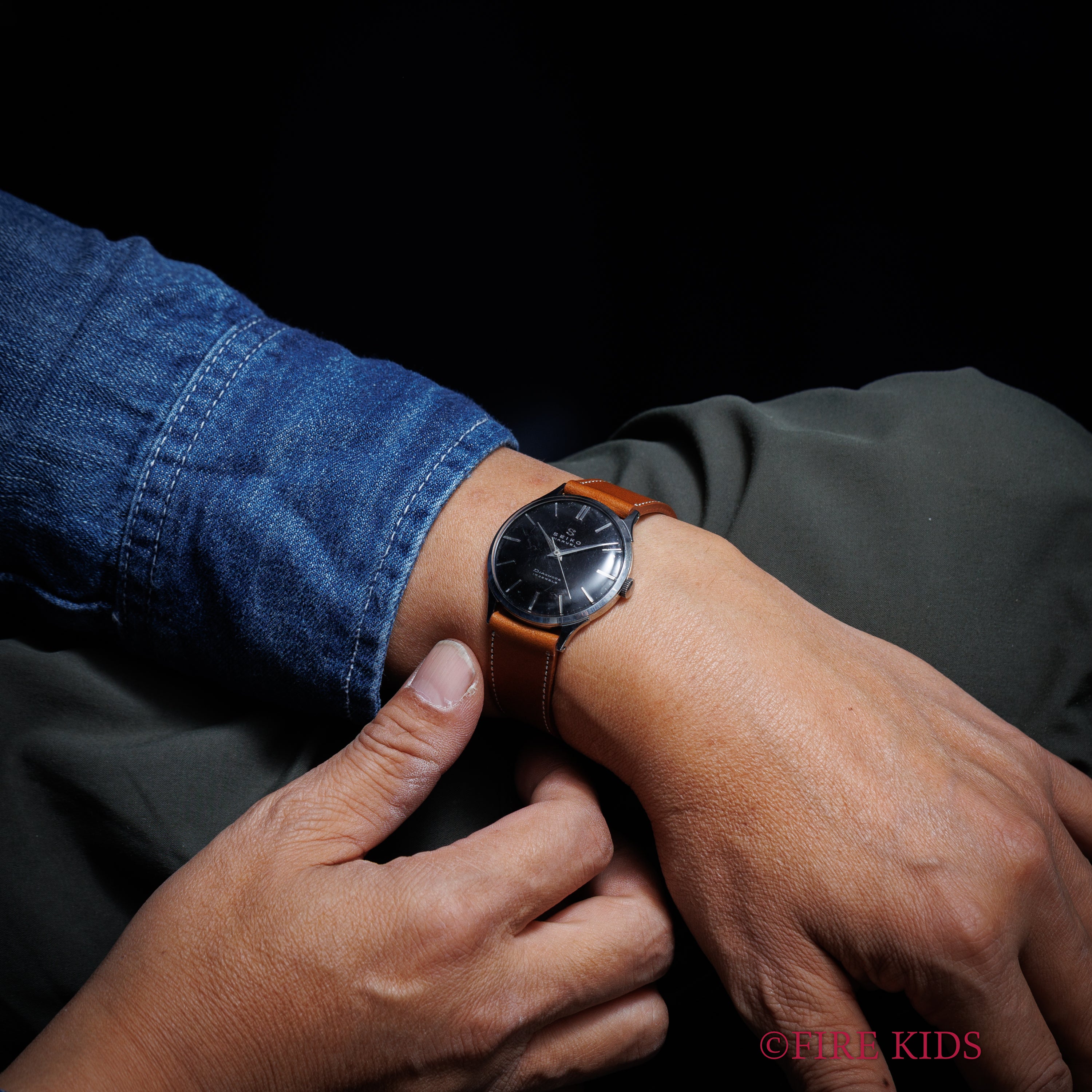 セイコー マーベル 蛇S 初期型 1957年製 手巻き Ref.14035 オリジナルブラックダイヤル